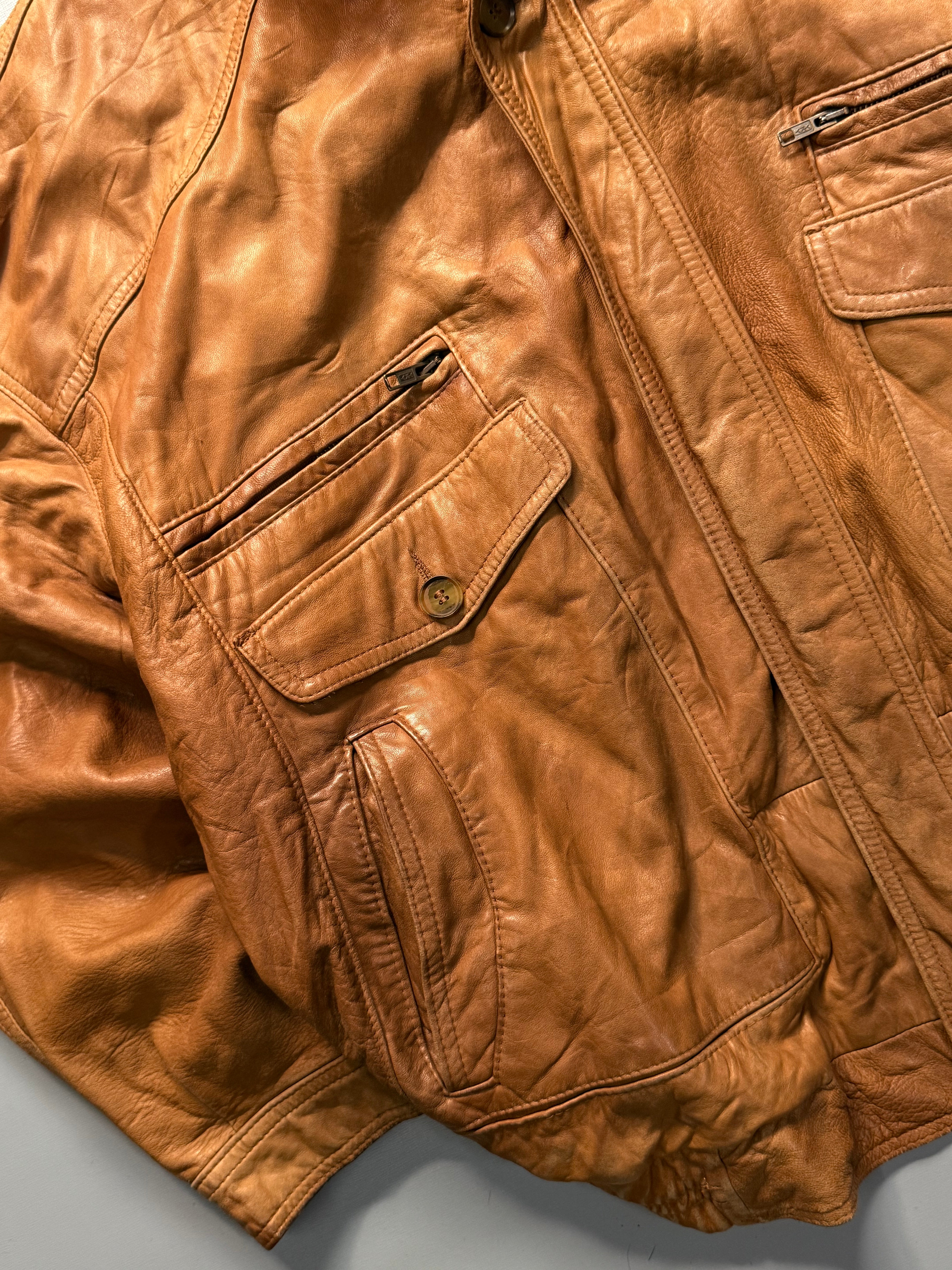 Bomber leather jacket(XL/2XL)