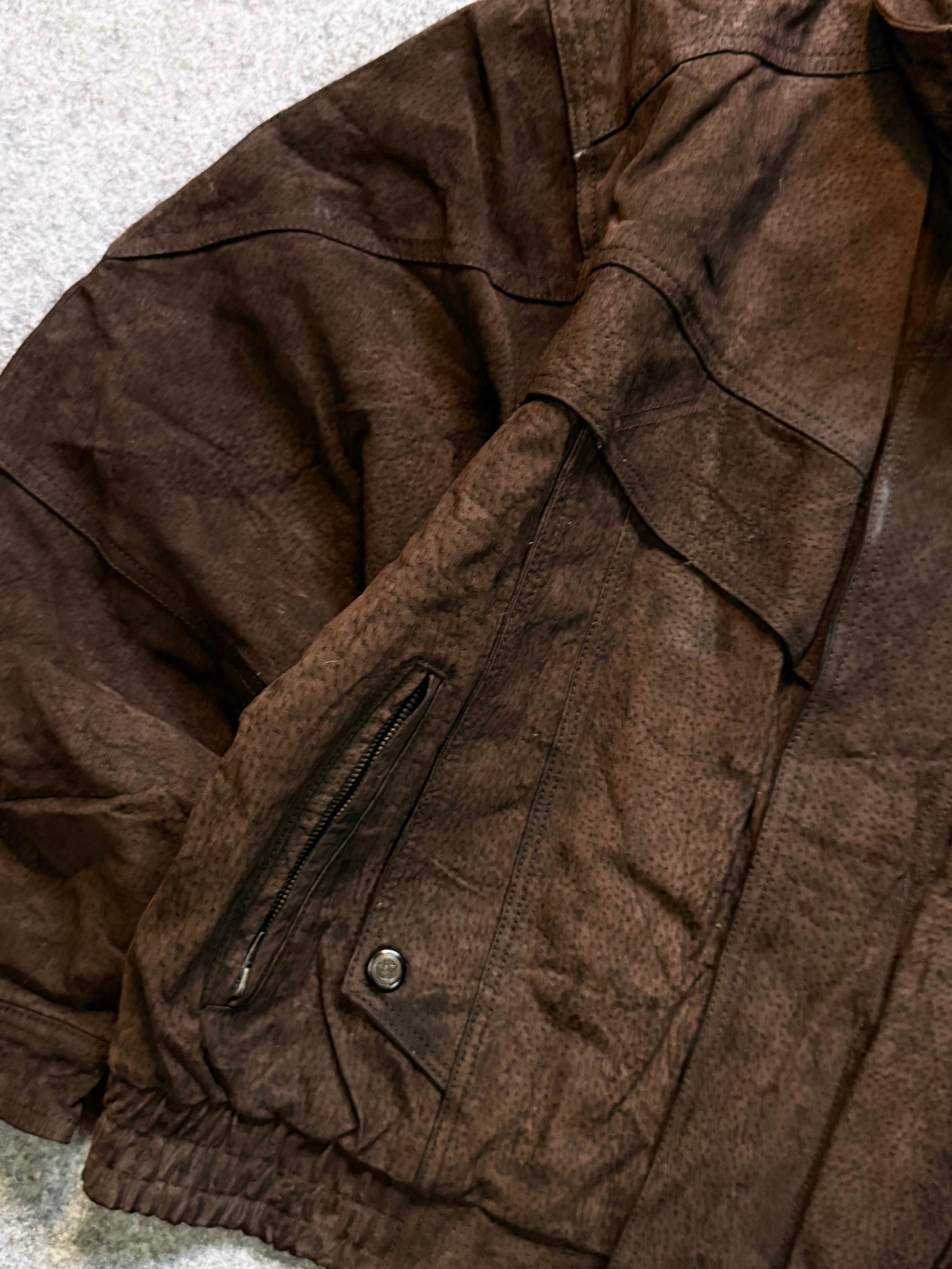 Bomber leather jacket(M/L)