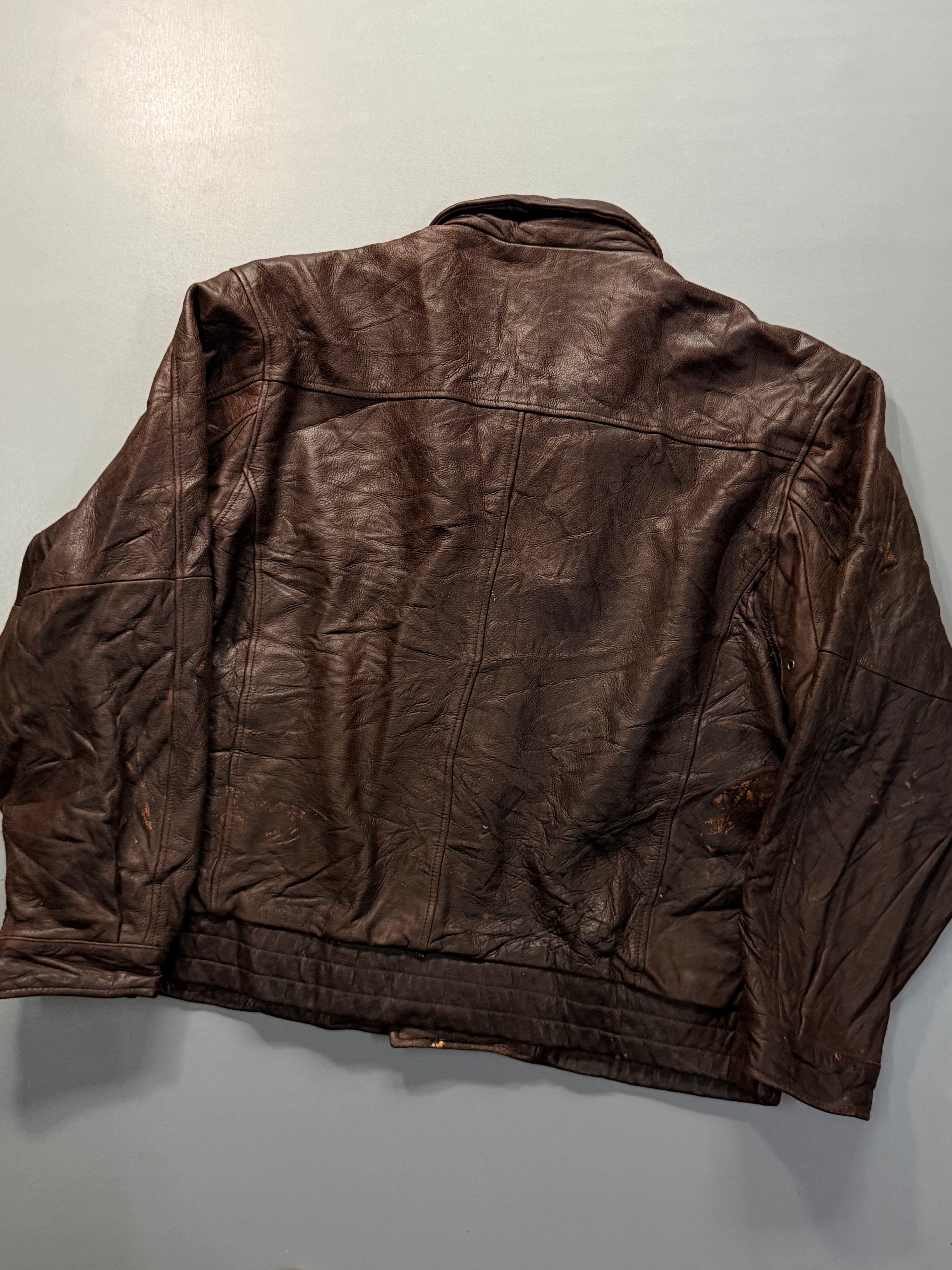 Bomber leather jacket