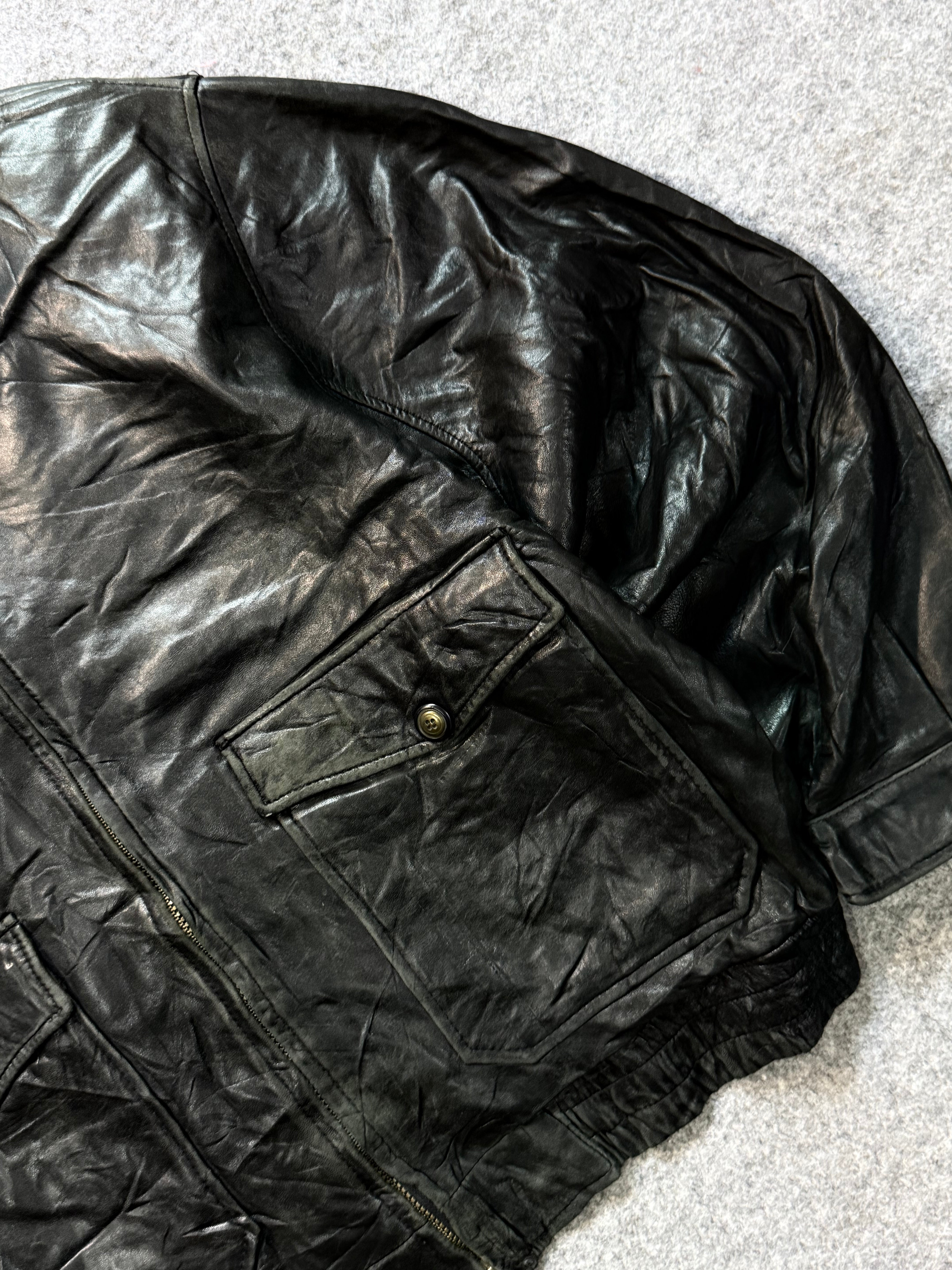 Bomber leather jacket(M/L/XL)