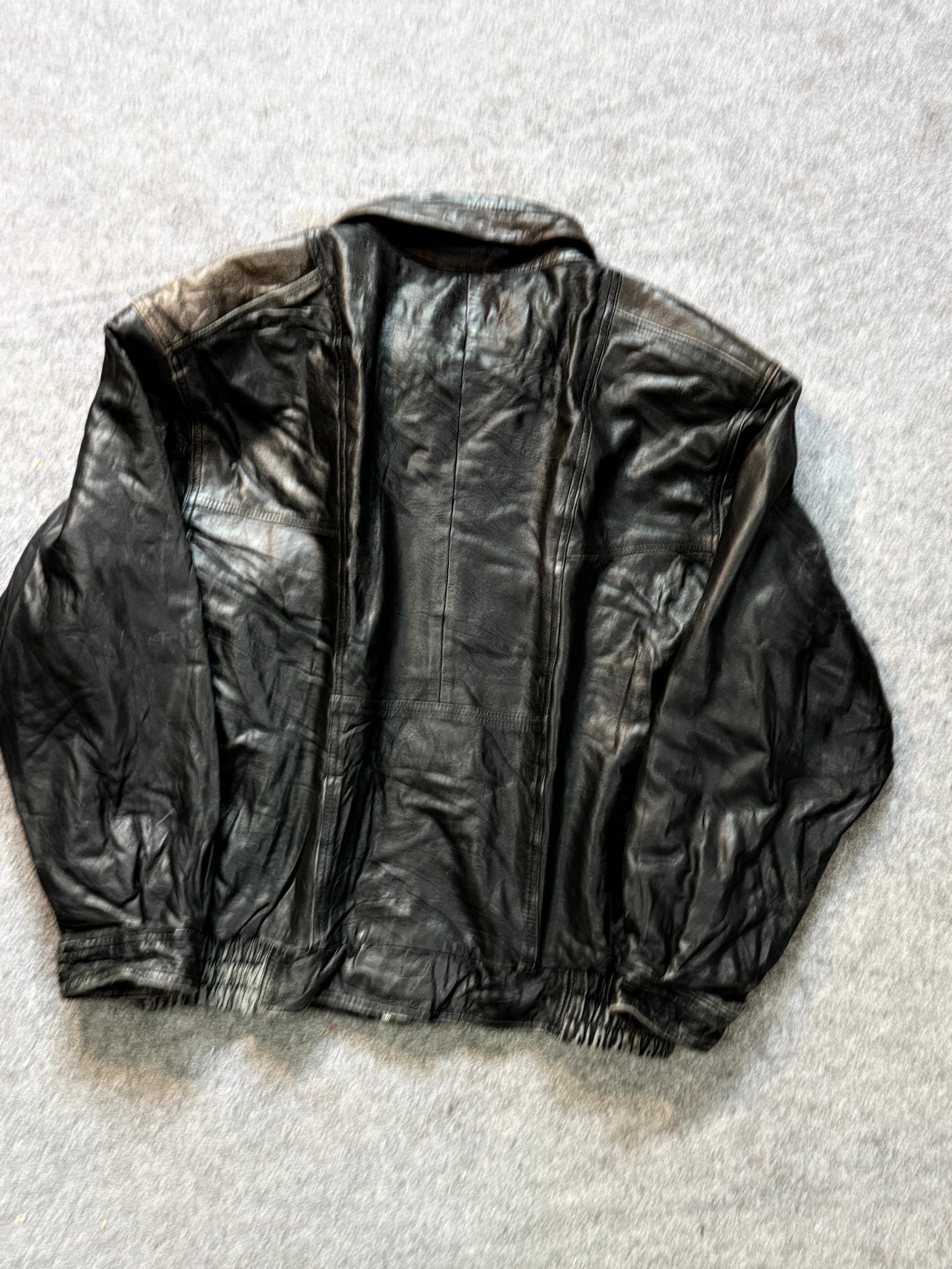 Bomber leather jacket(L/XL+)