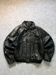 Bomber leather jacket(M/L)
