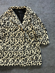 Animal print fur coat(M/L/Xl)
