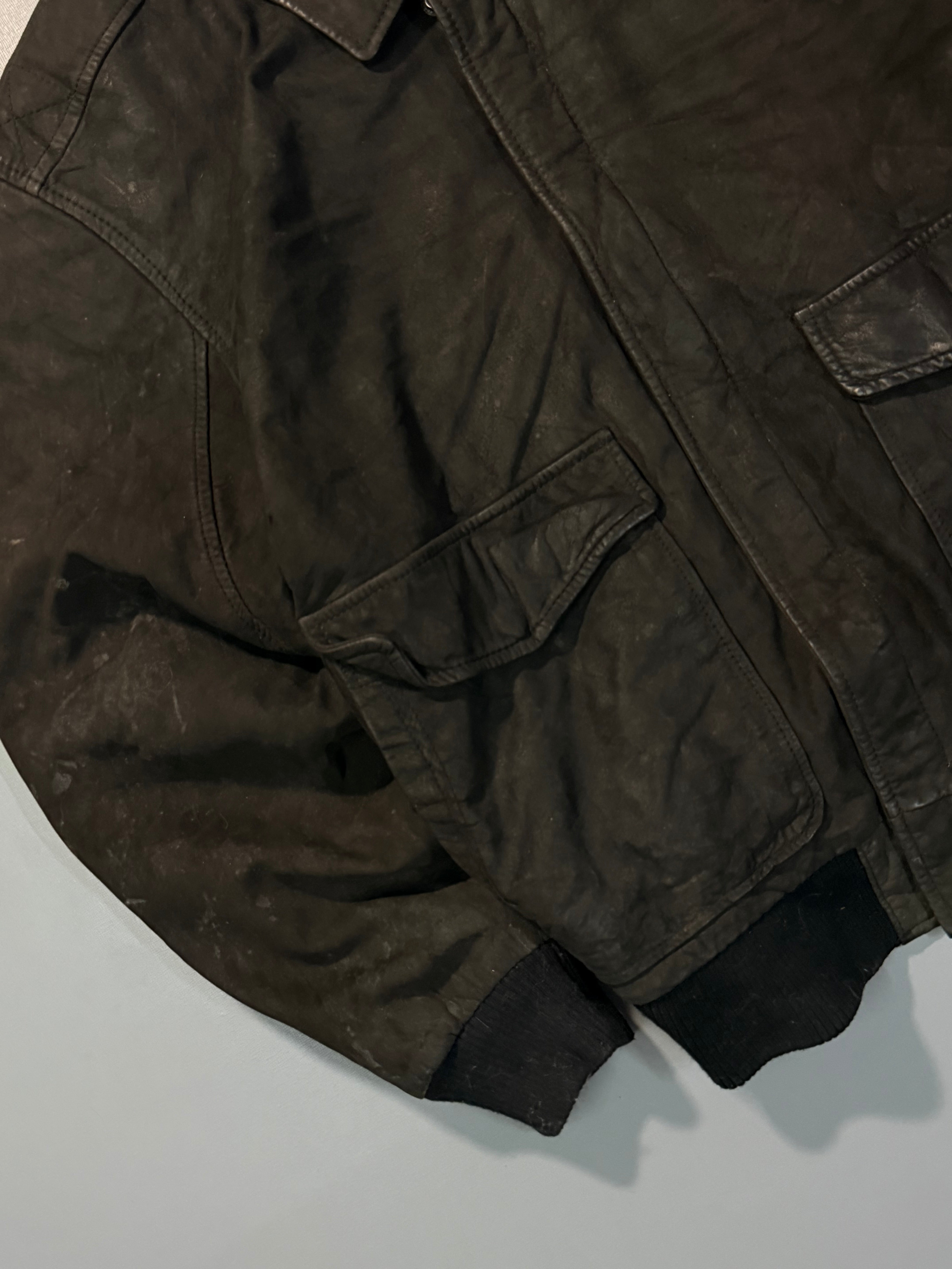 Bomber leather jacket(M/L)