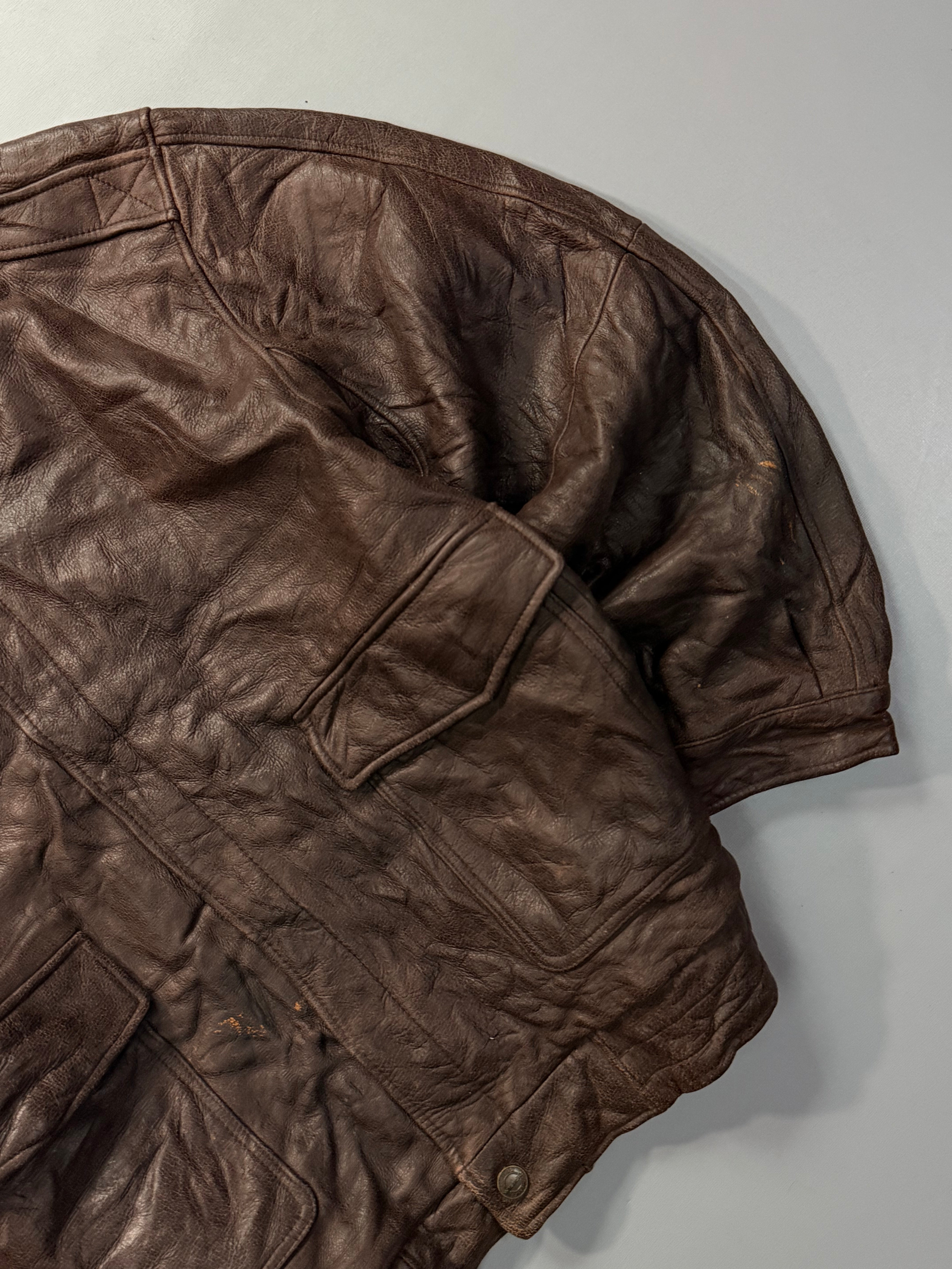Bomber leather jacket
