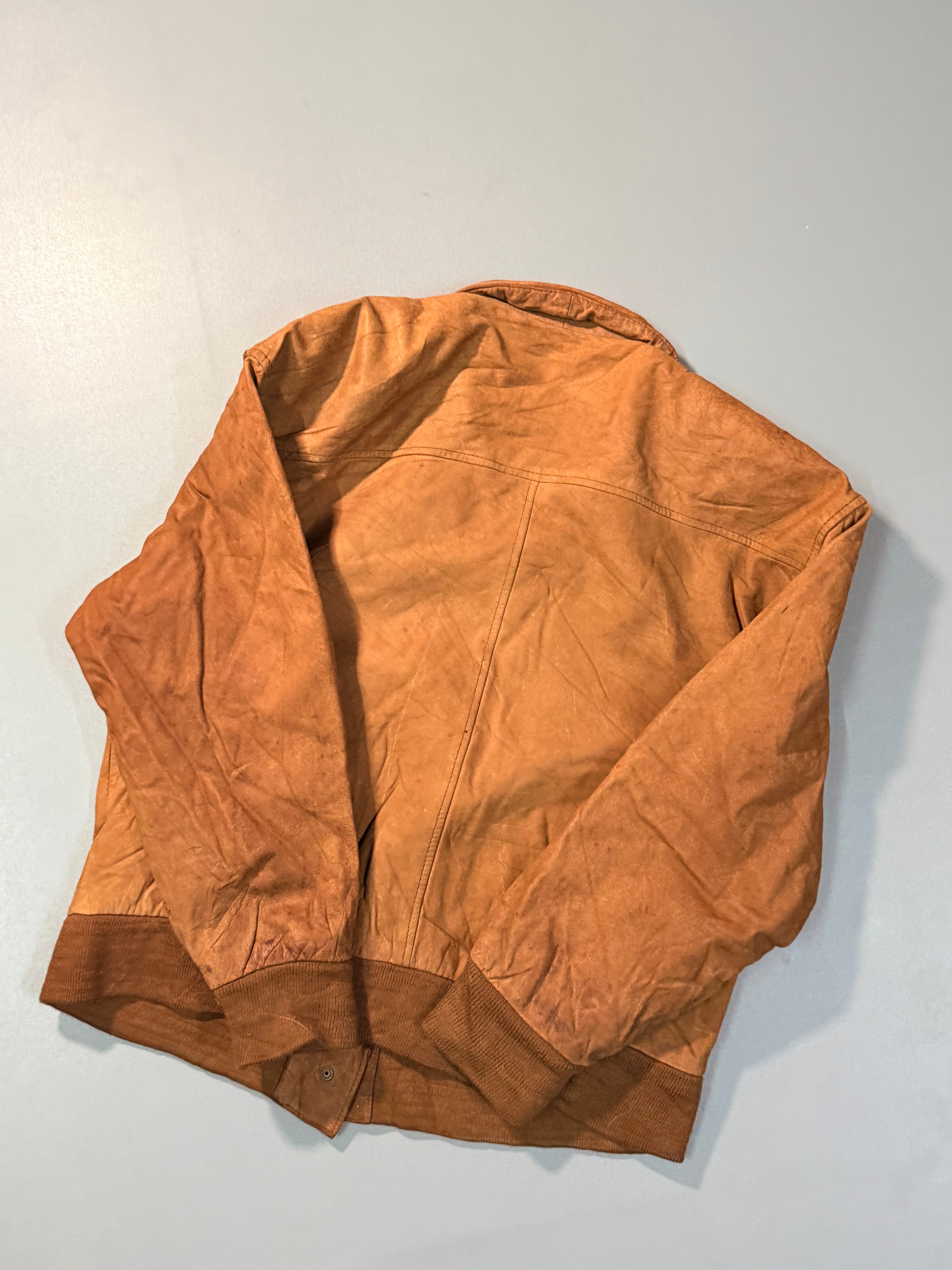 Bomber leather jacket(XS/S)