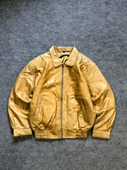 Bomber leather jacket(xs)