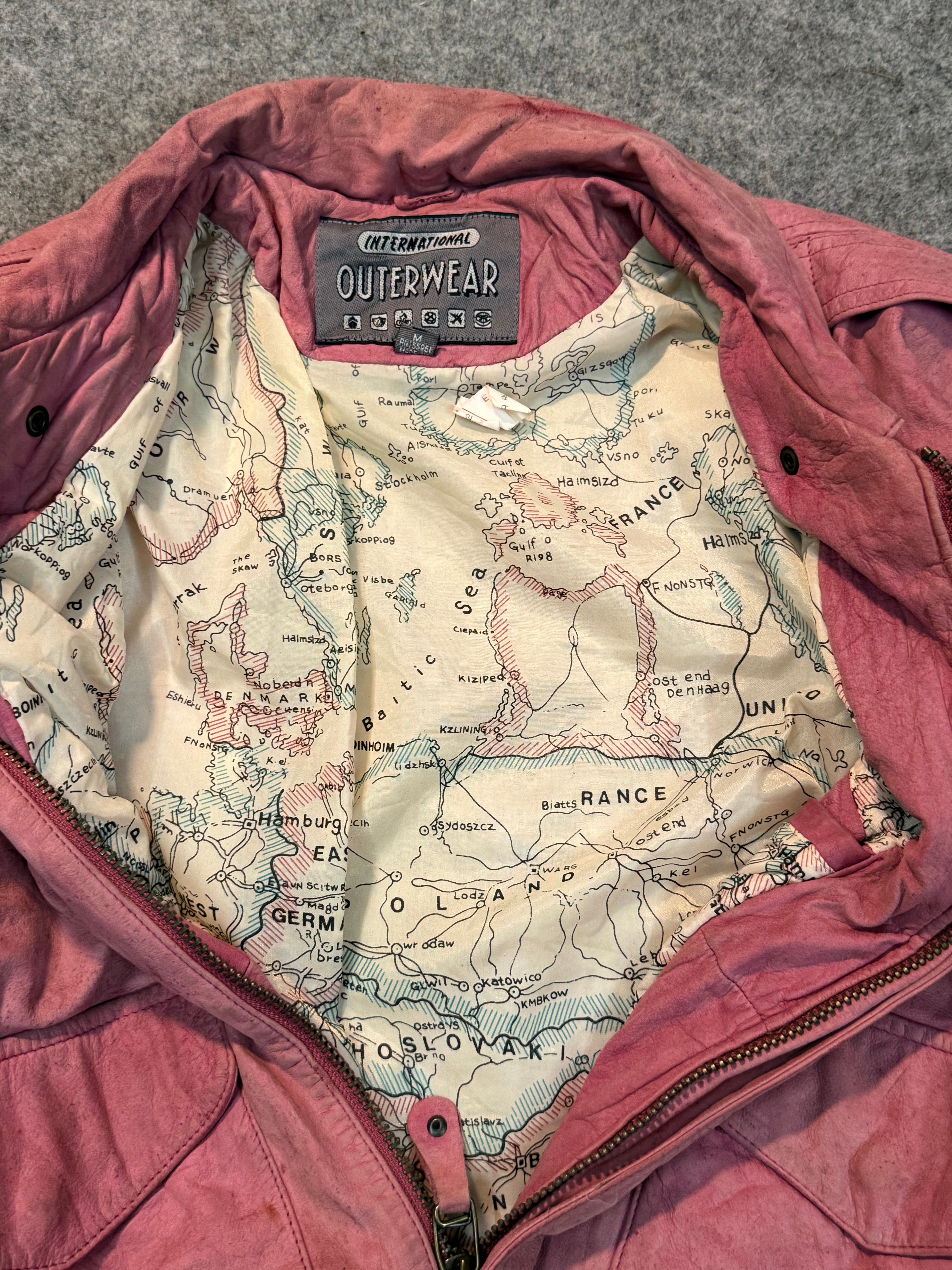 Bomber leather jacket(S/M/L)
