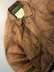 Bomber leather jacket(M/L)