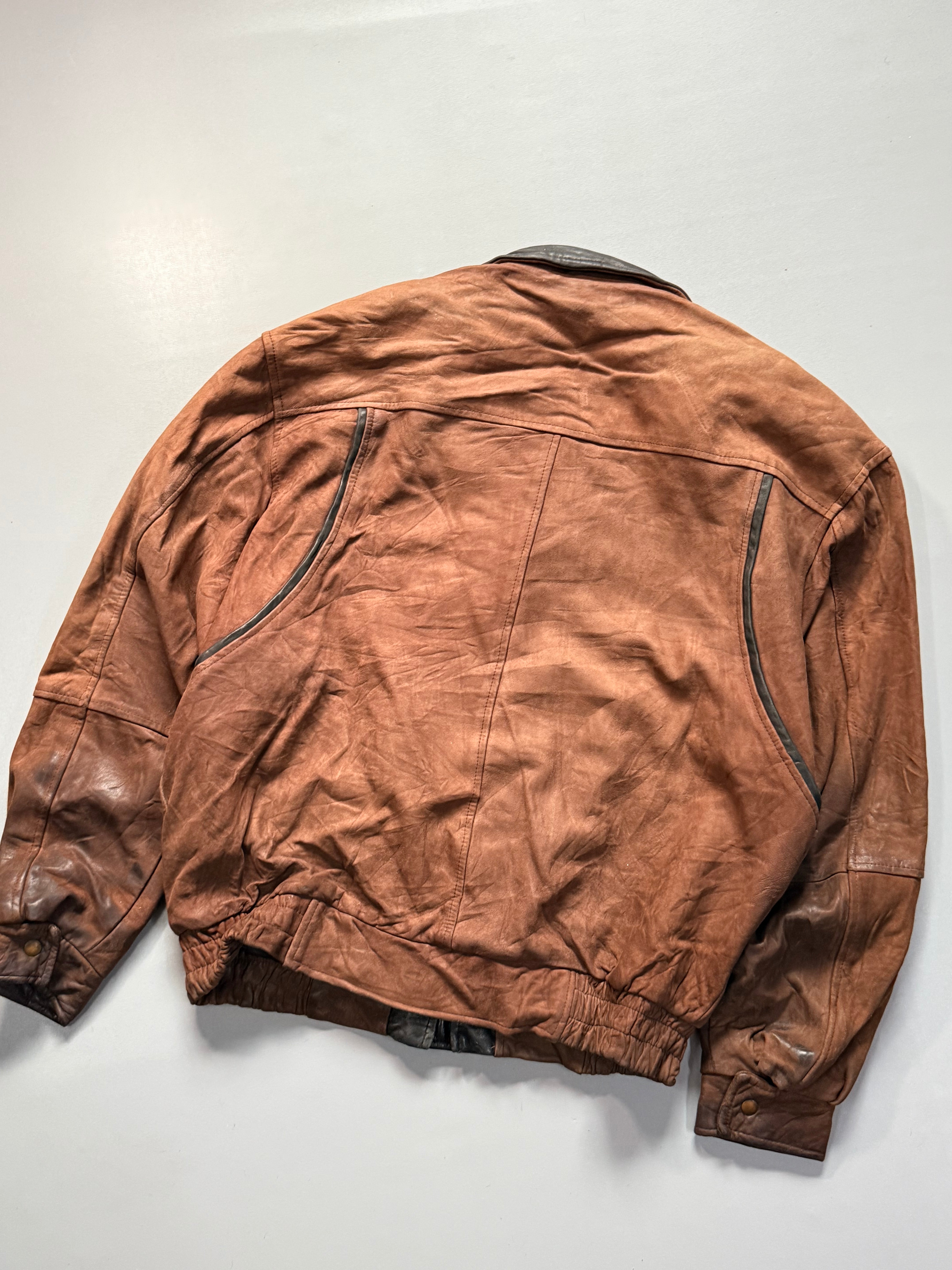 Bomber leather jacket(XL/2XL)