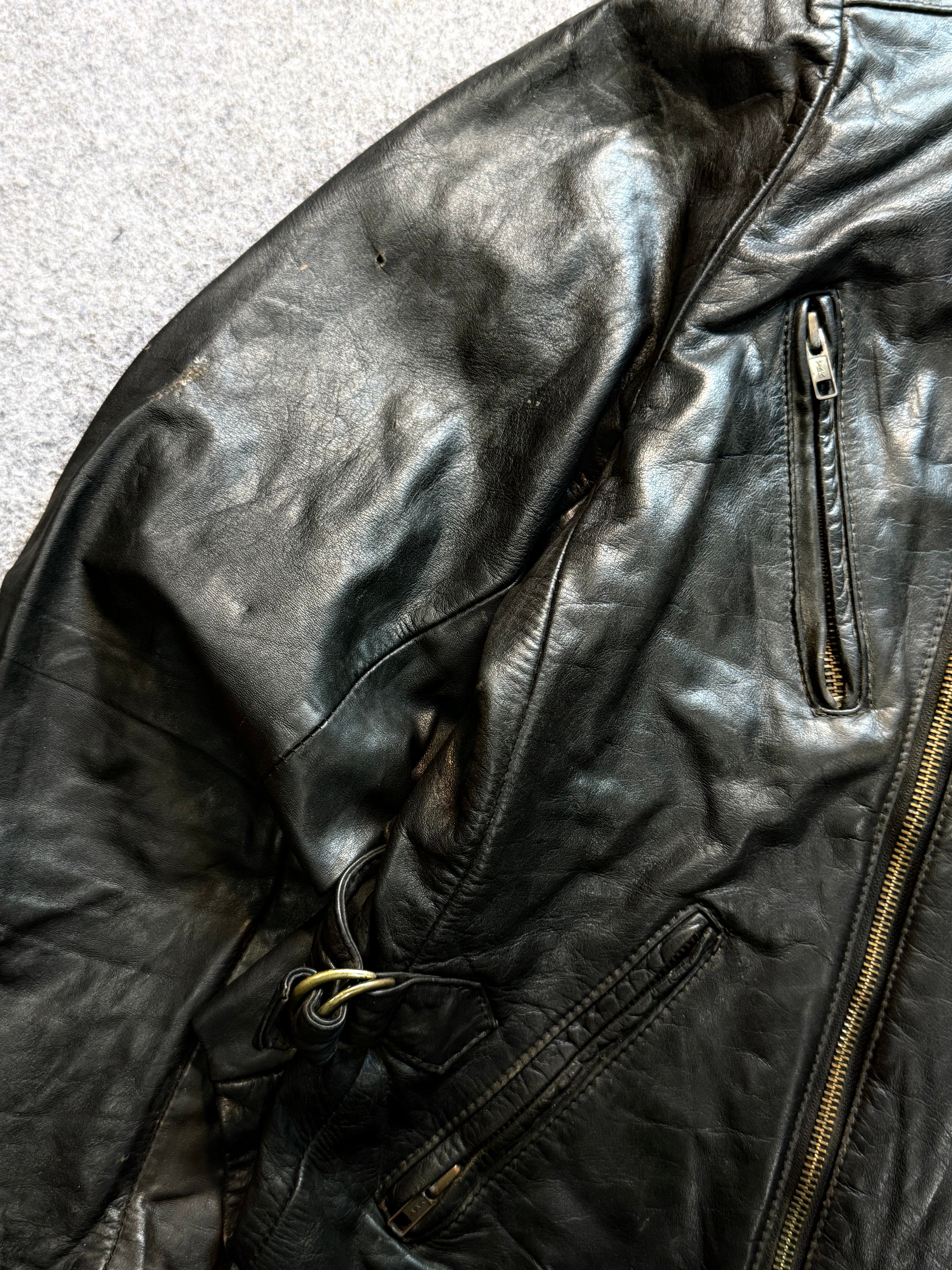 Biker leather jacket(M/L)