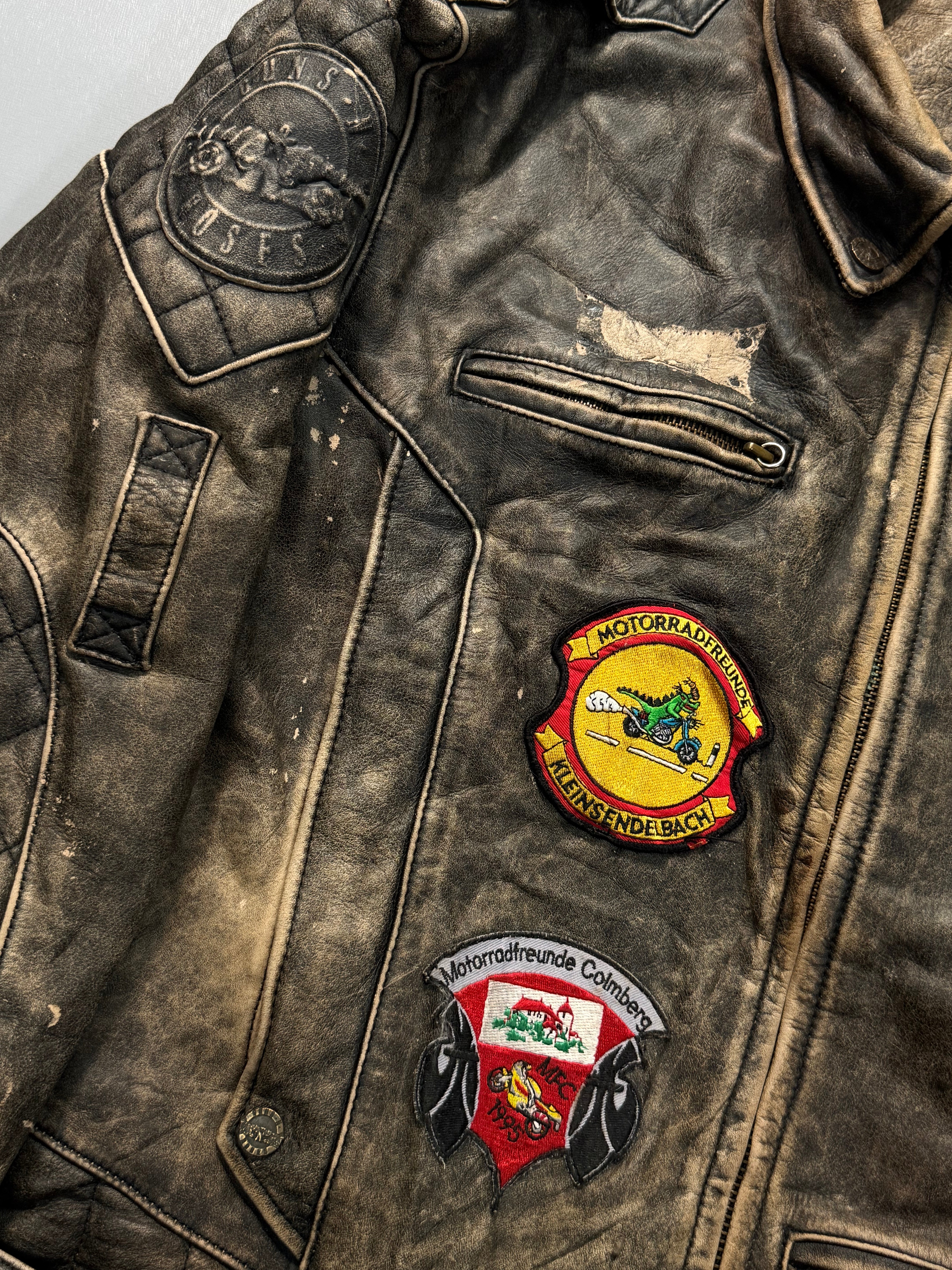 Guns n roses biker leather jacket(M/L)