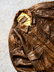 Bomber leather jacket (XL/2XL)