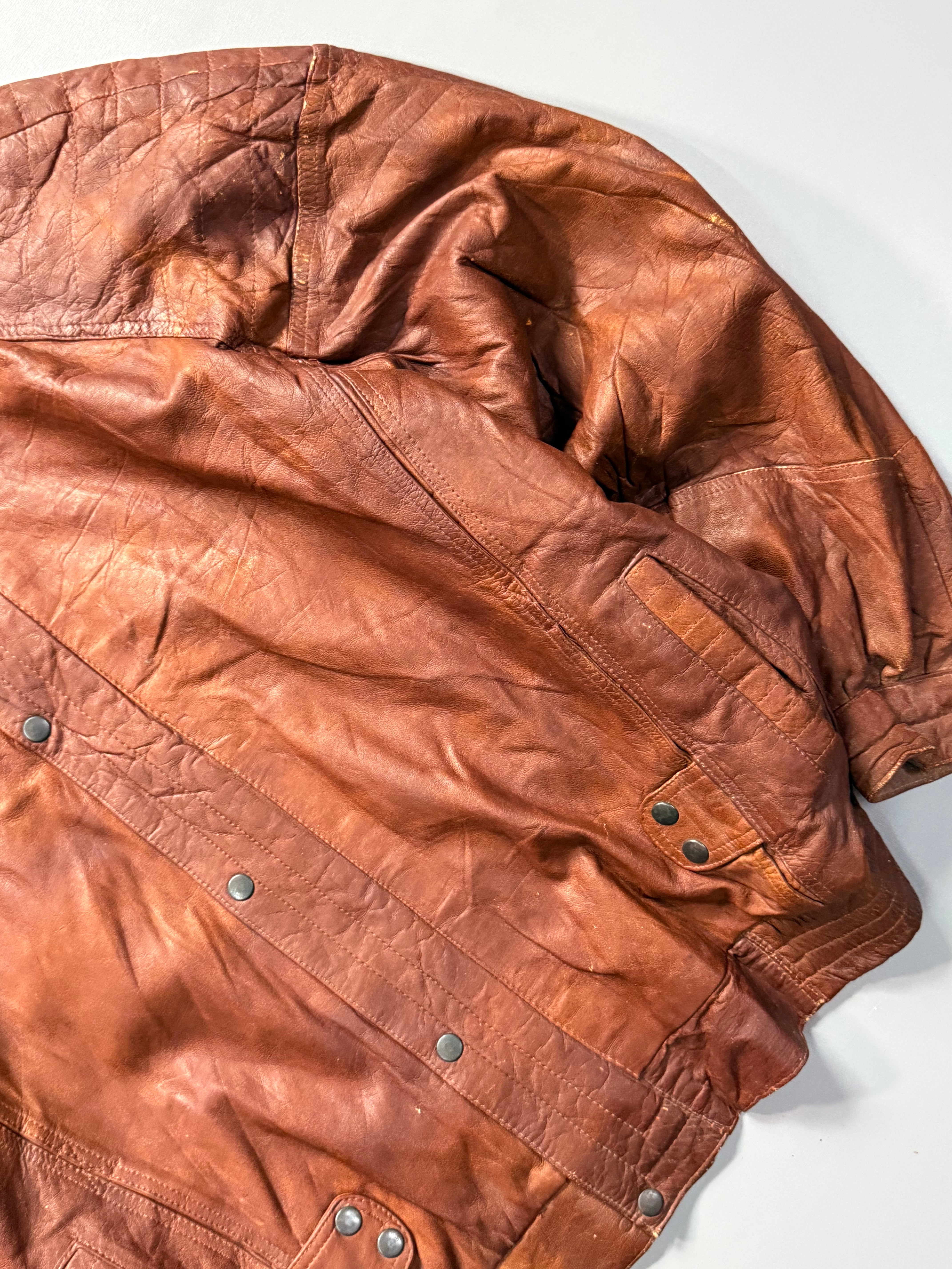 Bomber leather jacket(XL/2XL)
