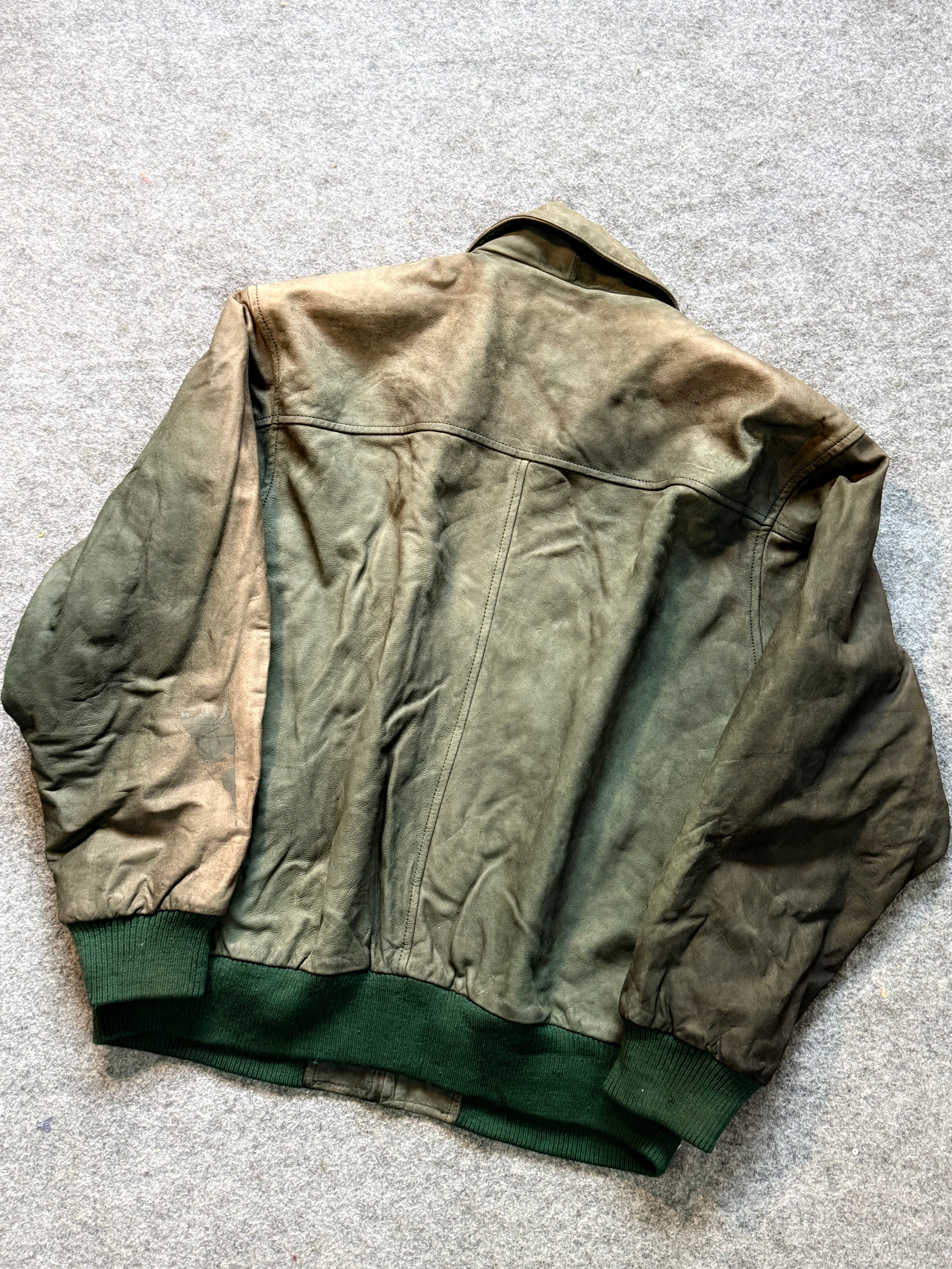 Bomber leather jacket(M/L/XL)