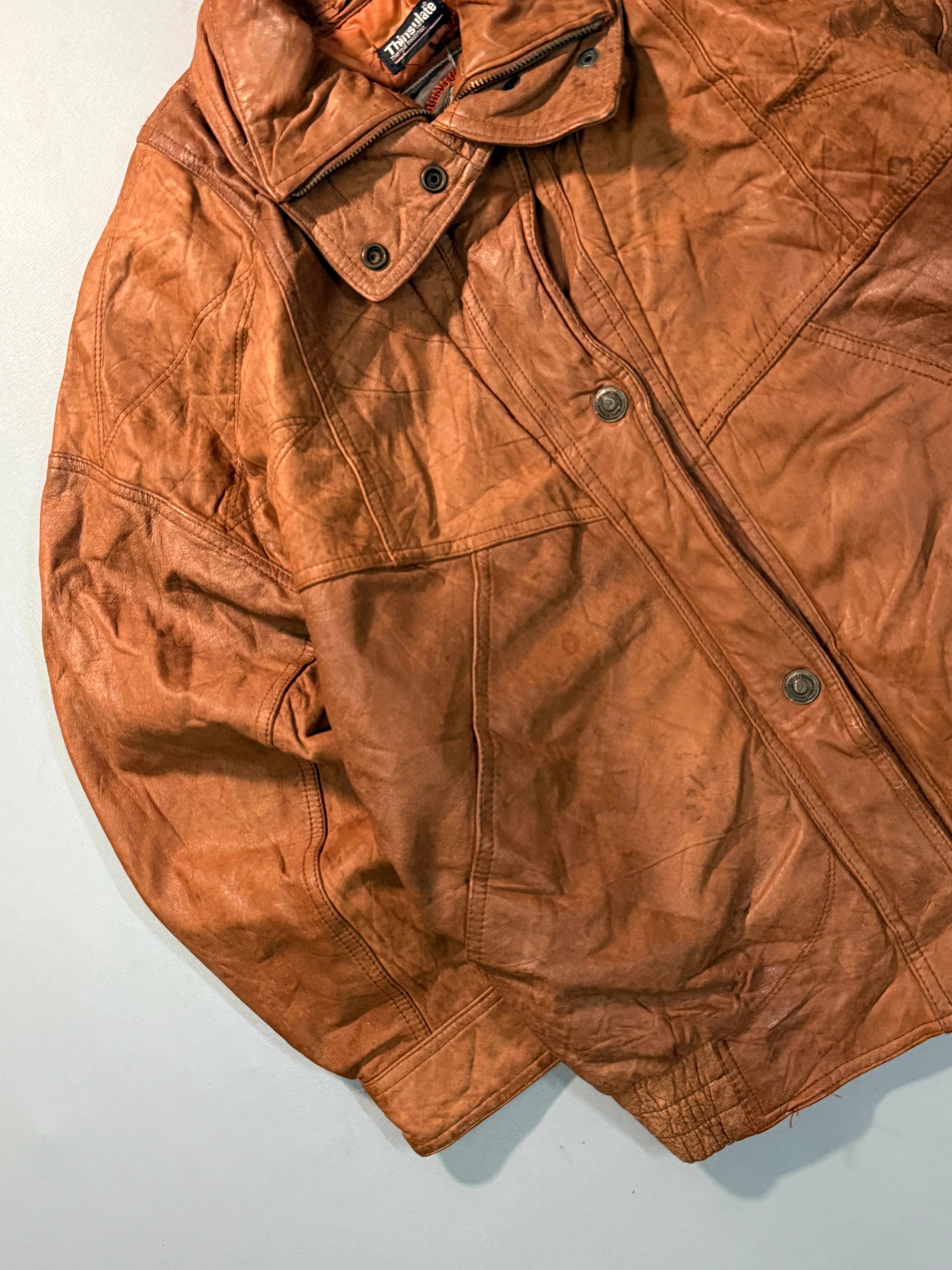 Bomber leather jacket(S/M)