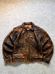 Bomber leather jacket(S/M/L)