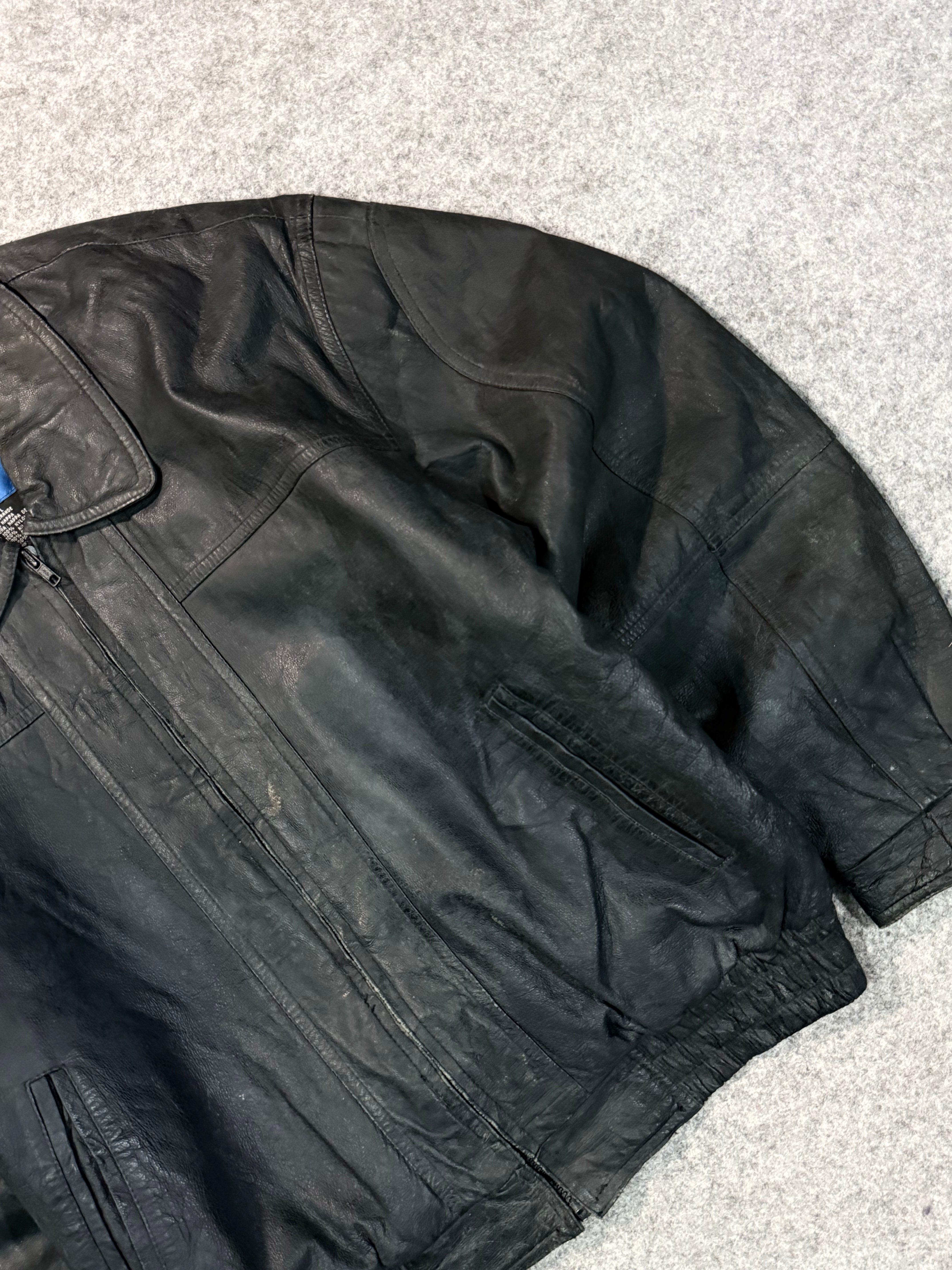 Bomber leather jacket(M/L)