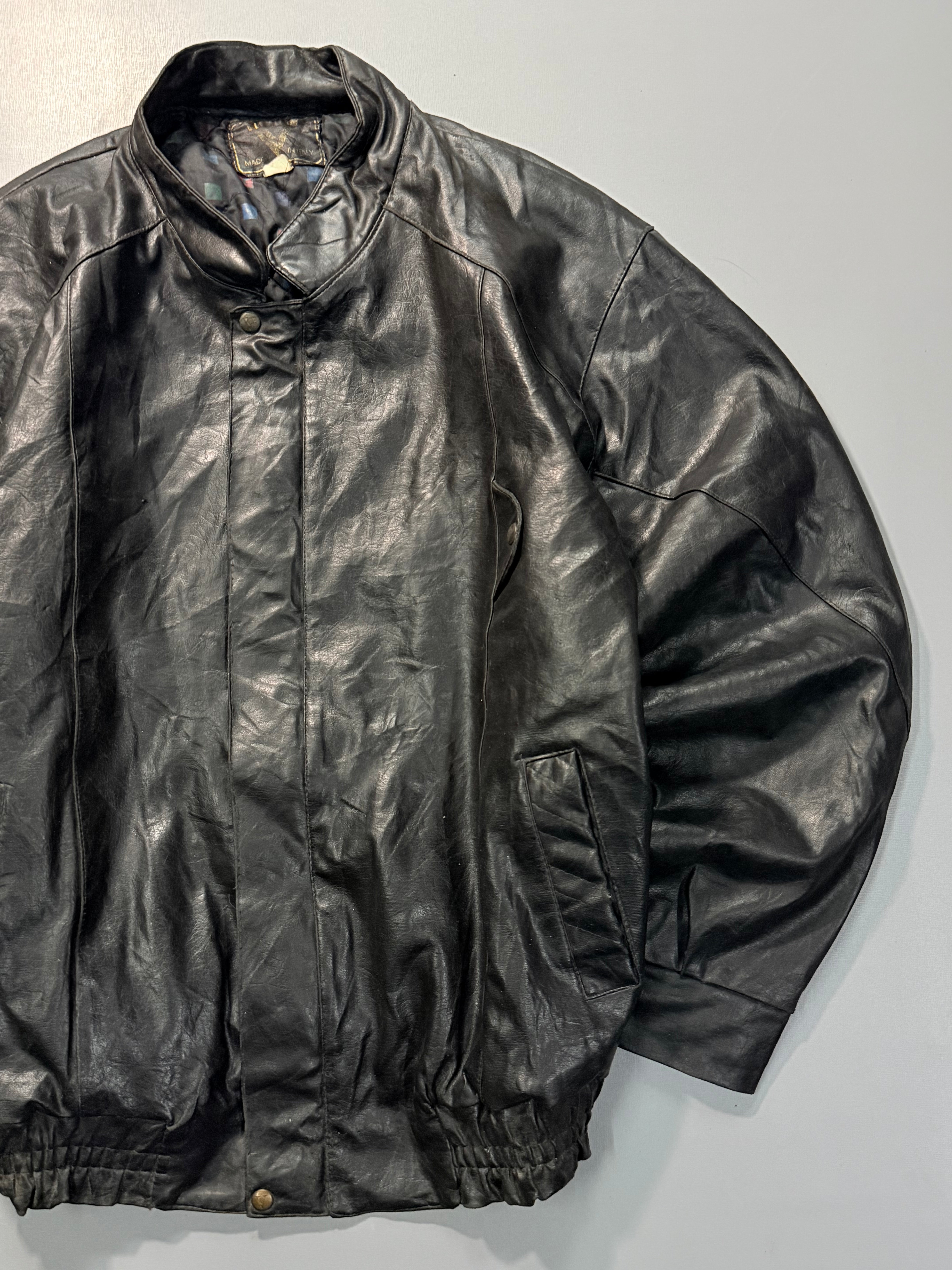 Bomber leather jacket(L/XL)