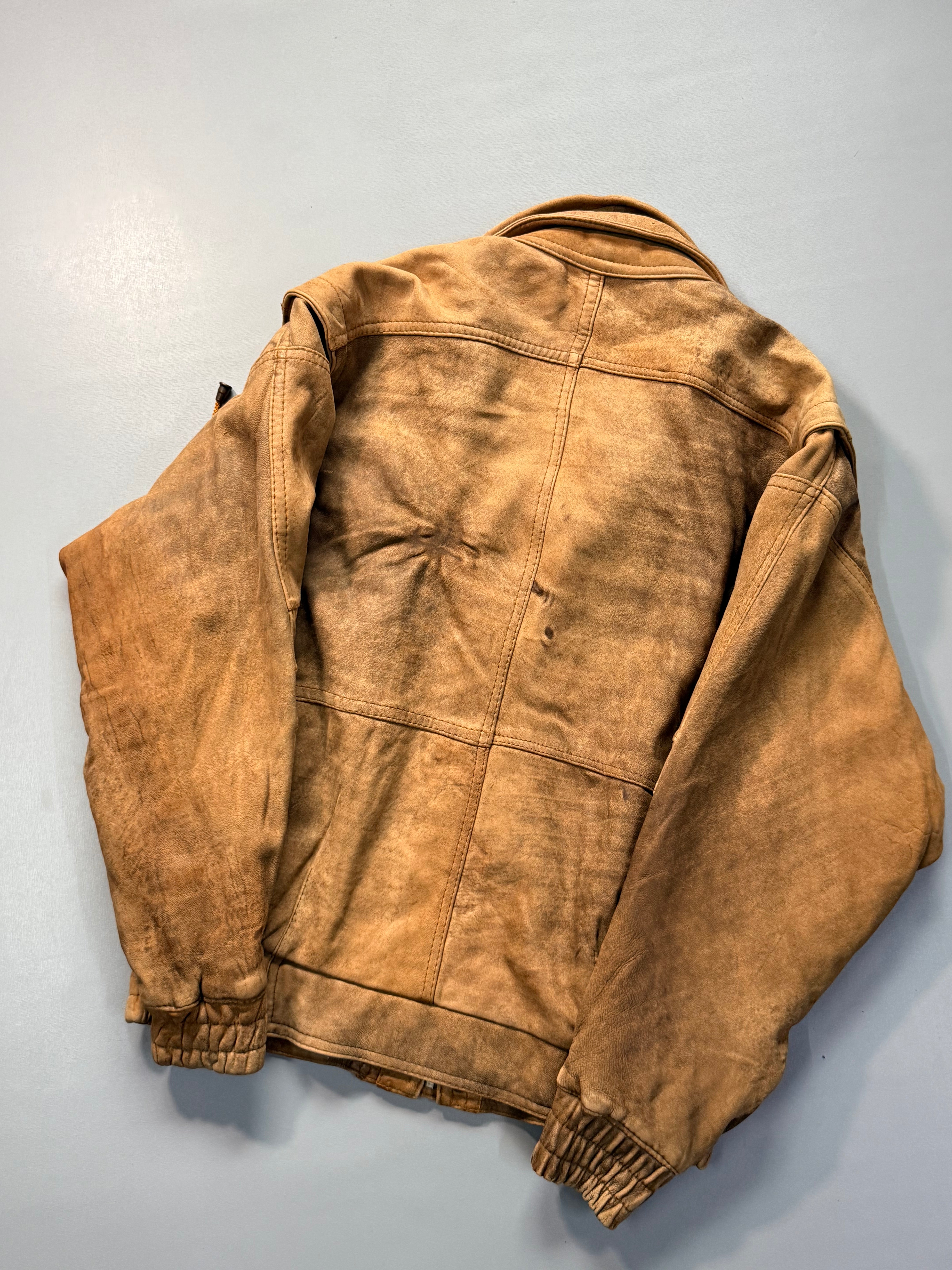 Bomber leather jacket(L/XL)