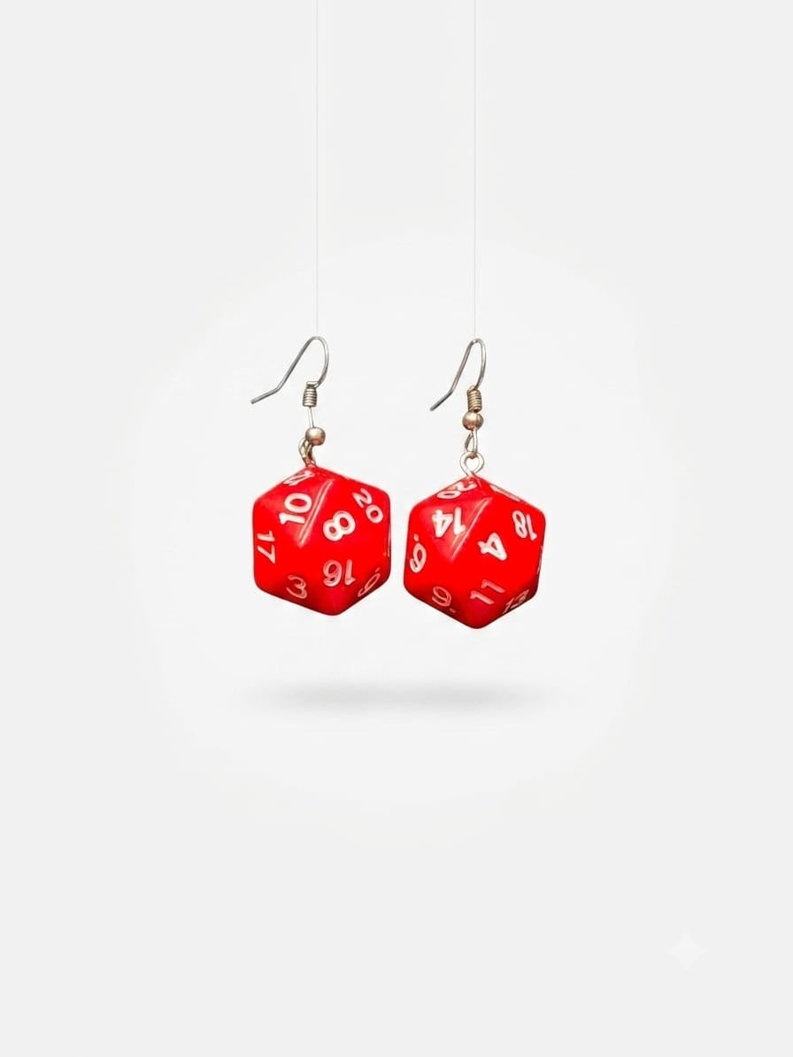 RED DICE EARRINGS