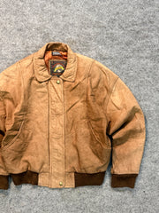 Bomber leather jacket(XS)