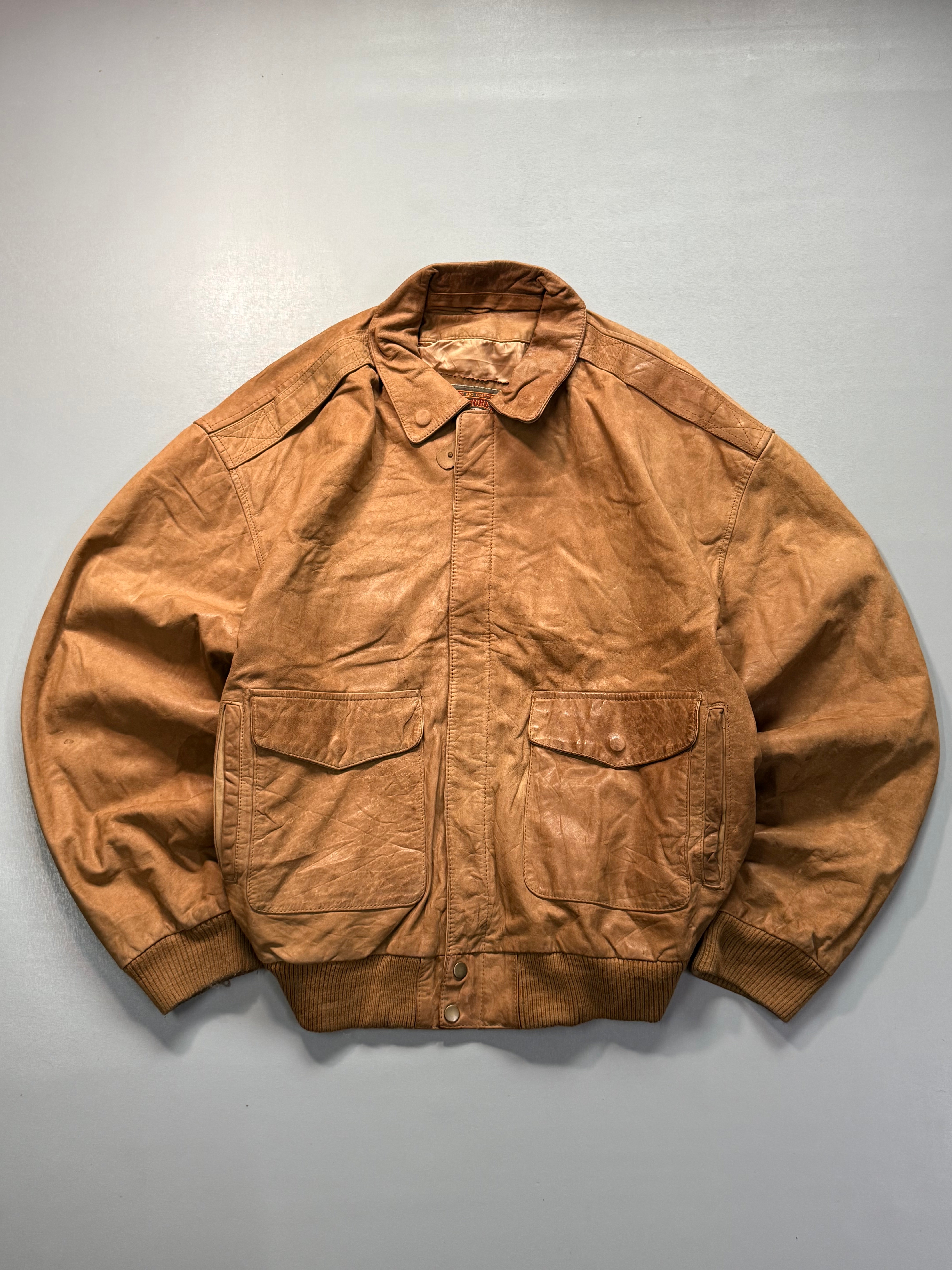 Bomber leather jacket(XL/2XL)
