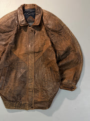 Bomber leather jacket(M/L)