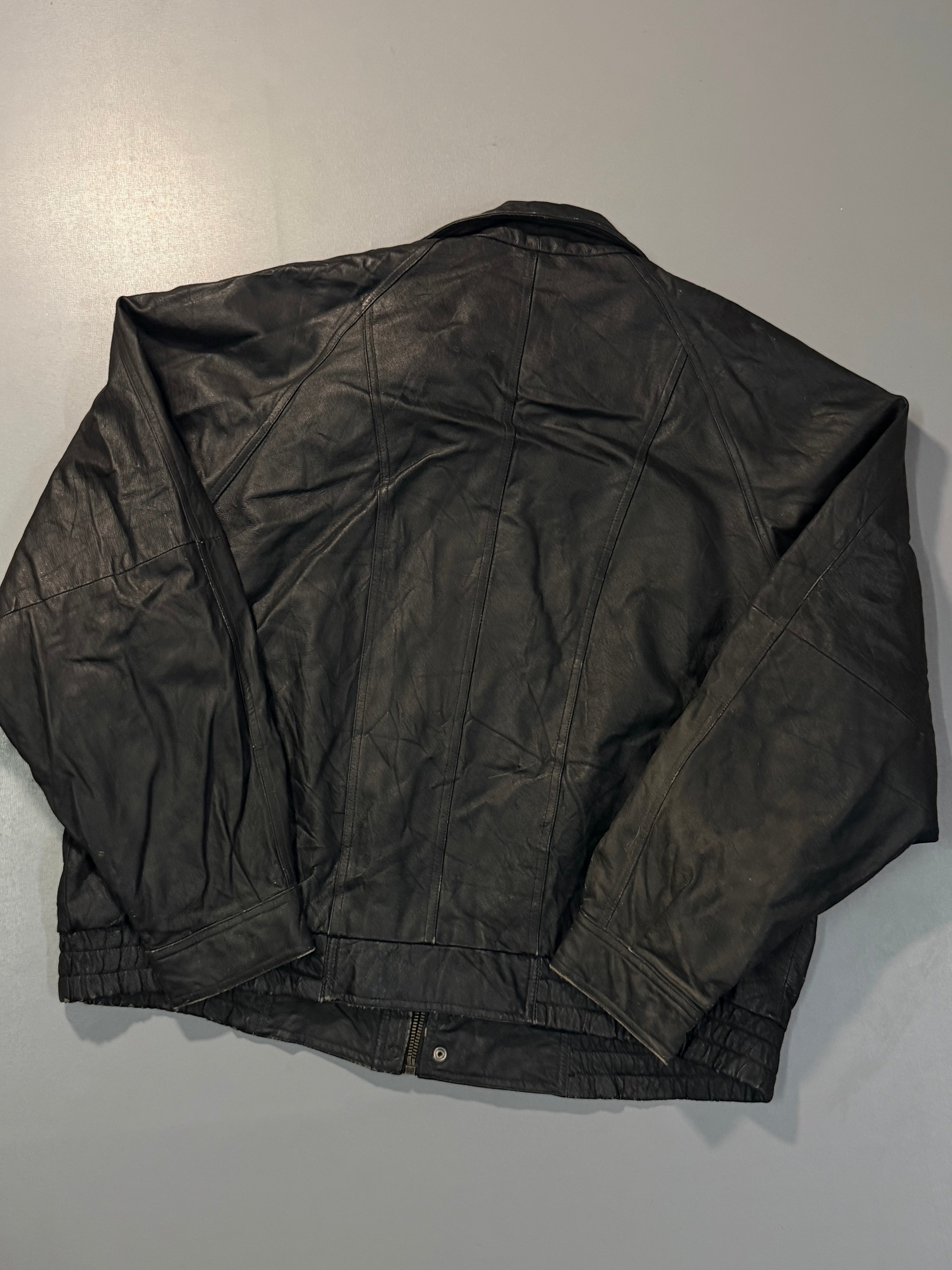 Bomber leather jacket(M/L)