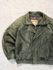 Bomber leather jacket(M/L)