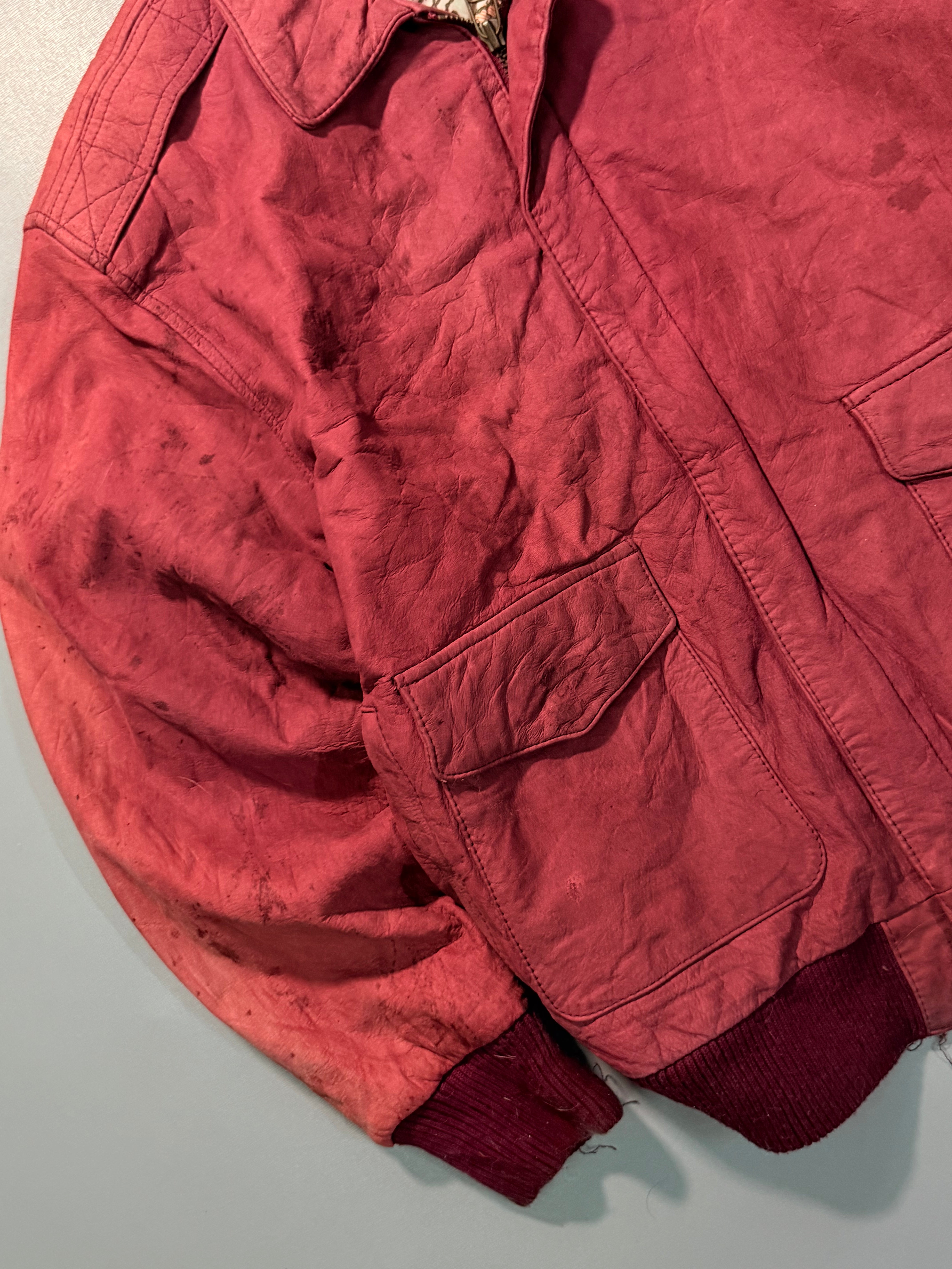 Bomber leather jacket (M/L)