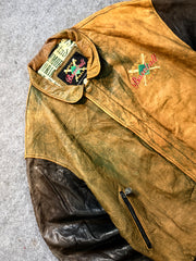 Bomber leather jacket(L/Xl)