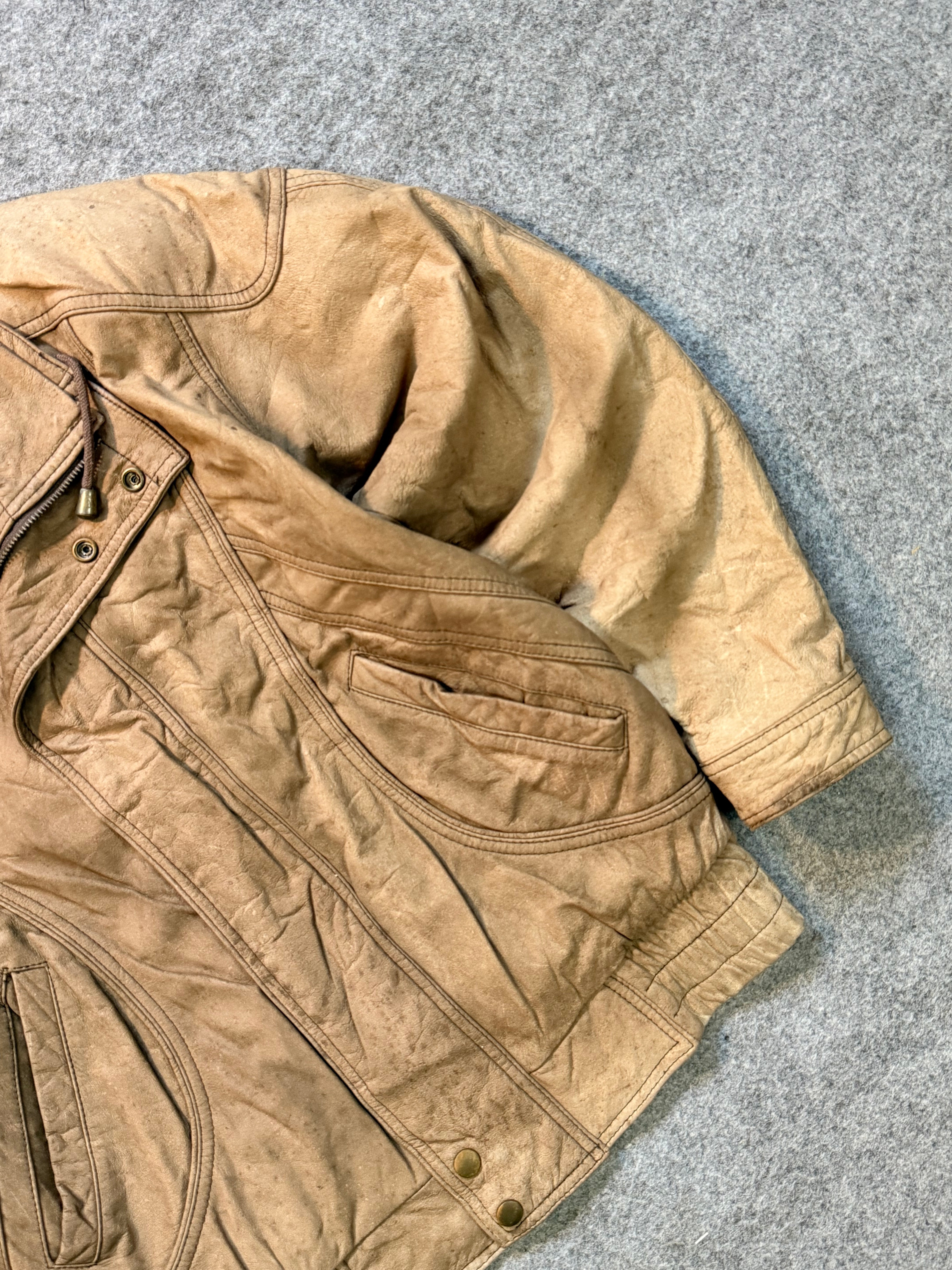Bomber leather jacket(S/M)