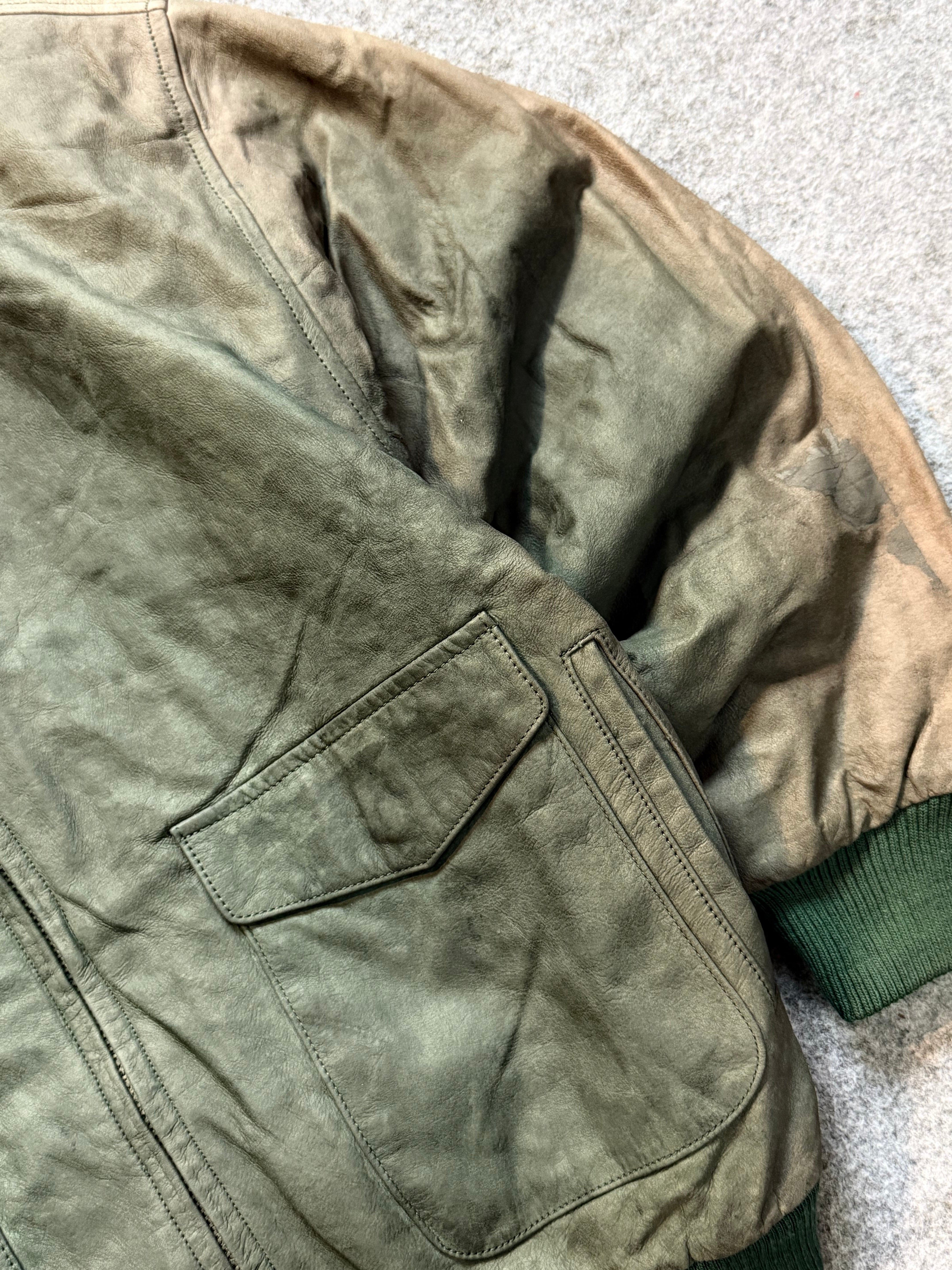 Bomber leather jacket(M/L/XL)