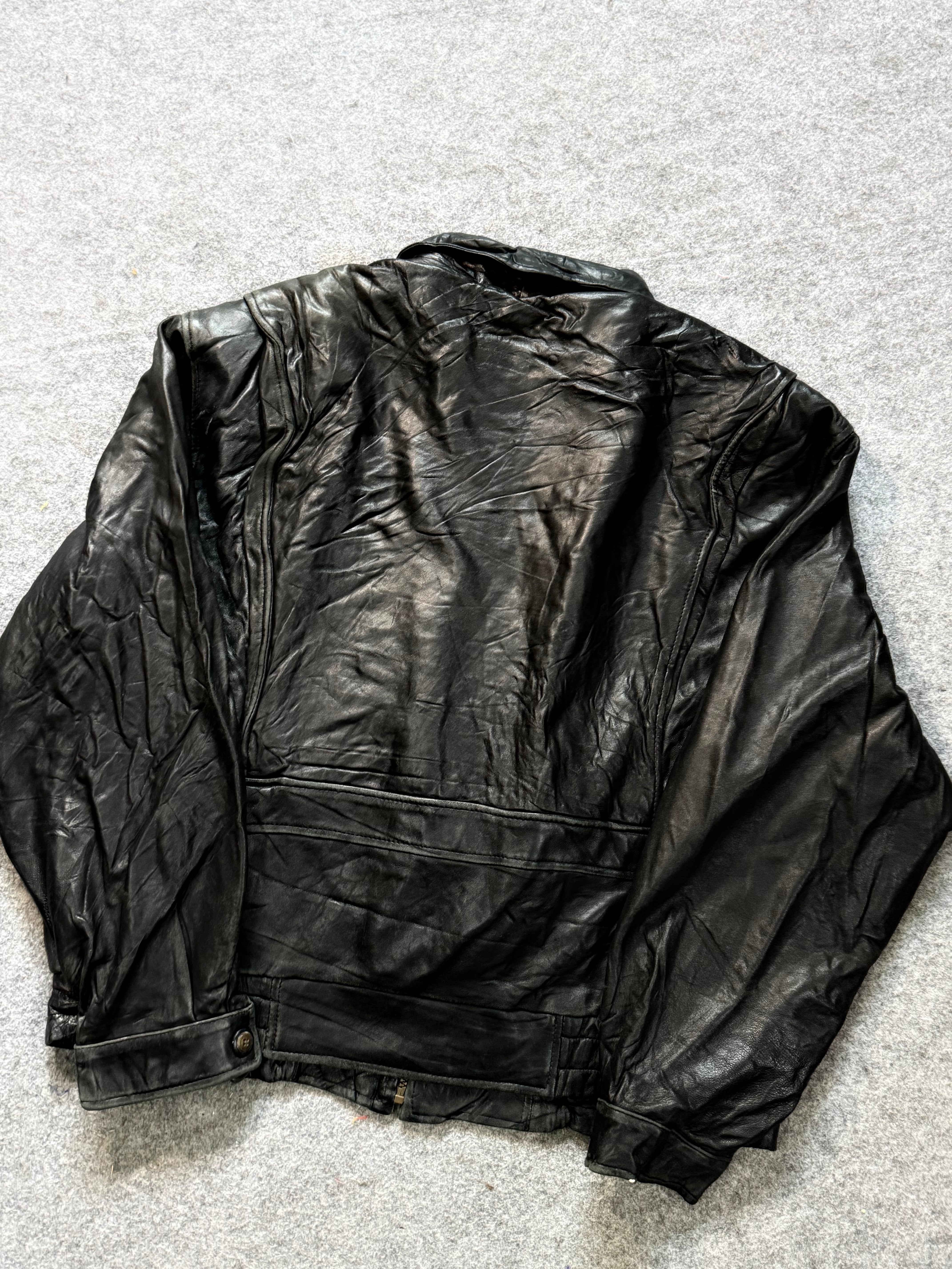 Bomber leather jacket(M/L/XL)