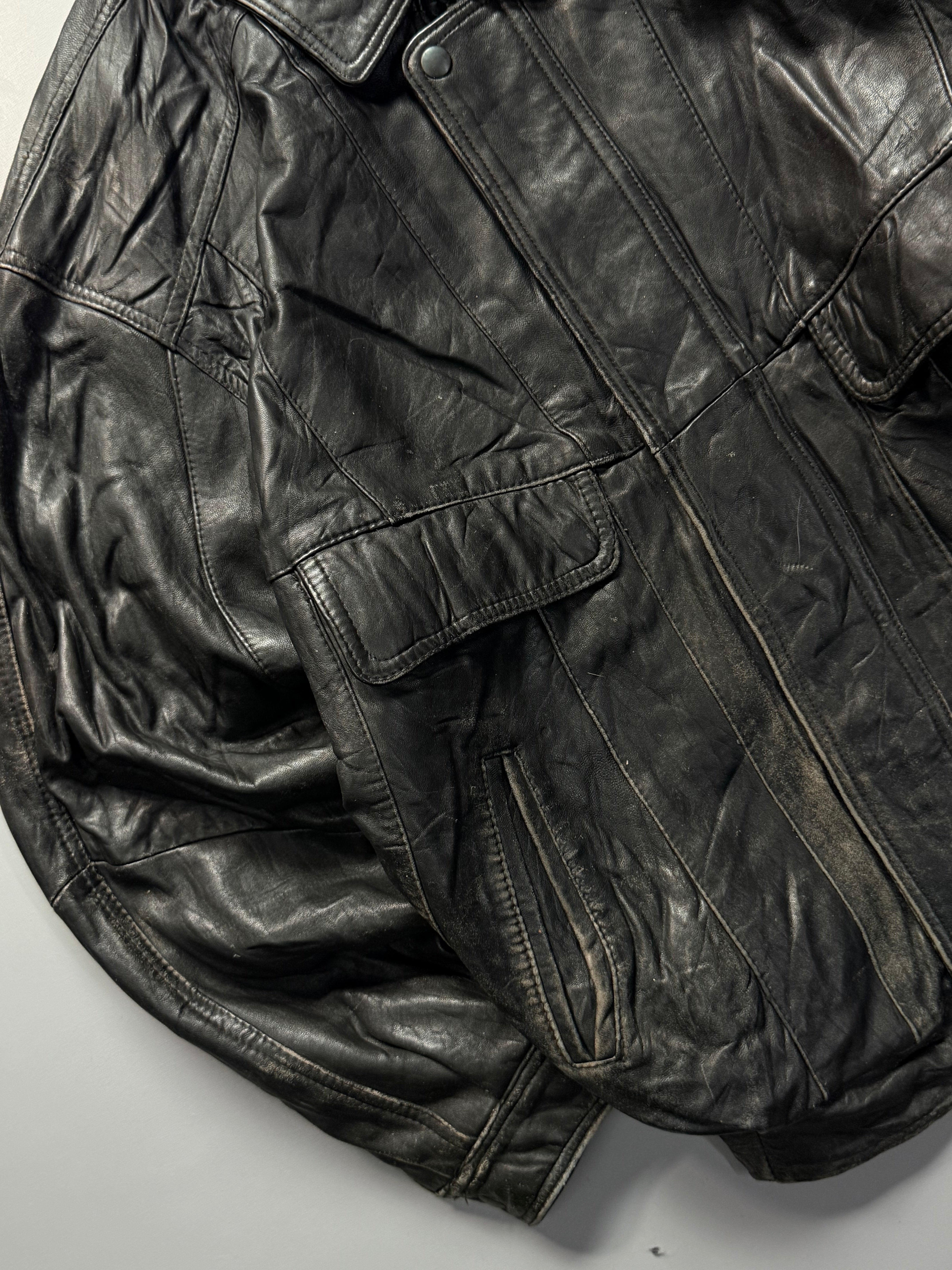 Bomber leather jacket(L/XL)