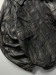 Bomber leather jacket(L/XL)