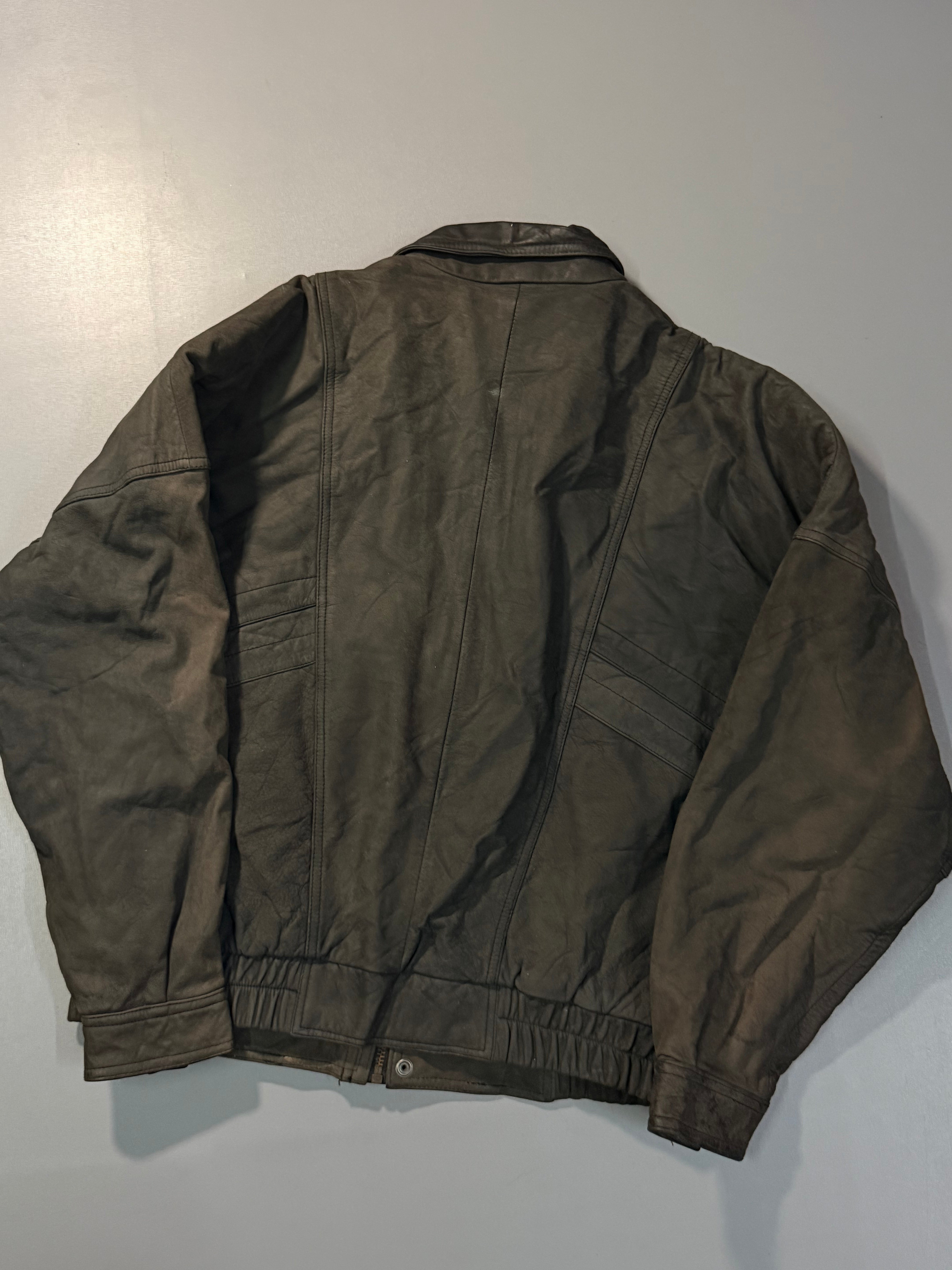 Bomber leather jacket(L/XL)