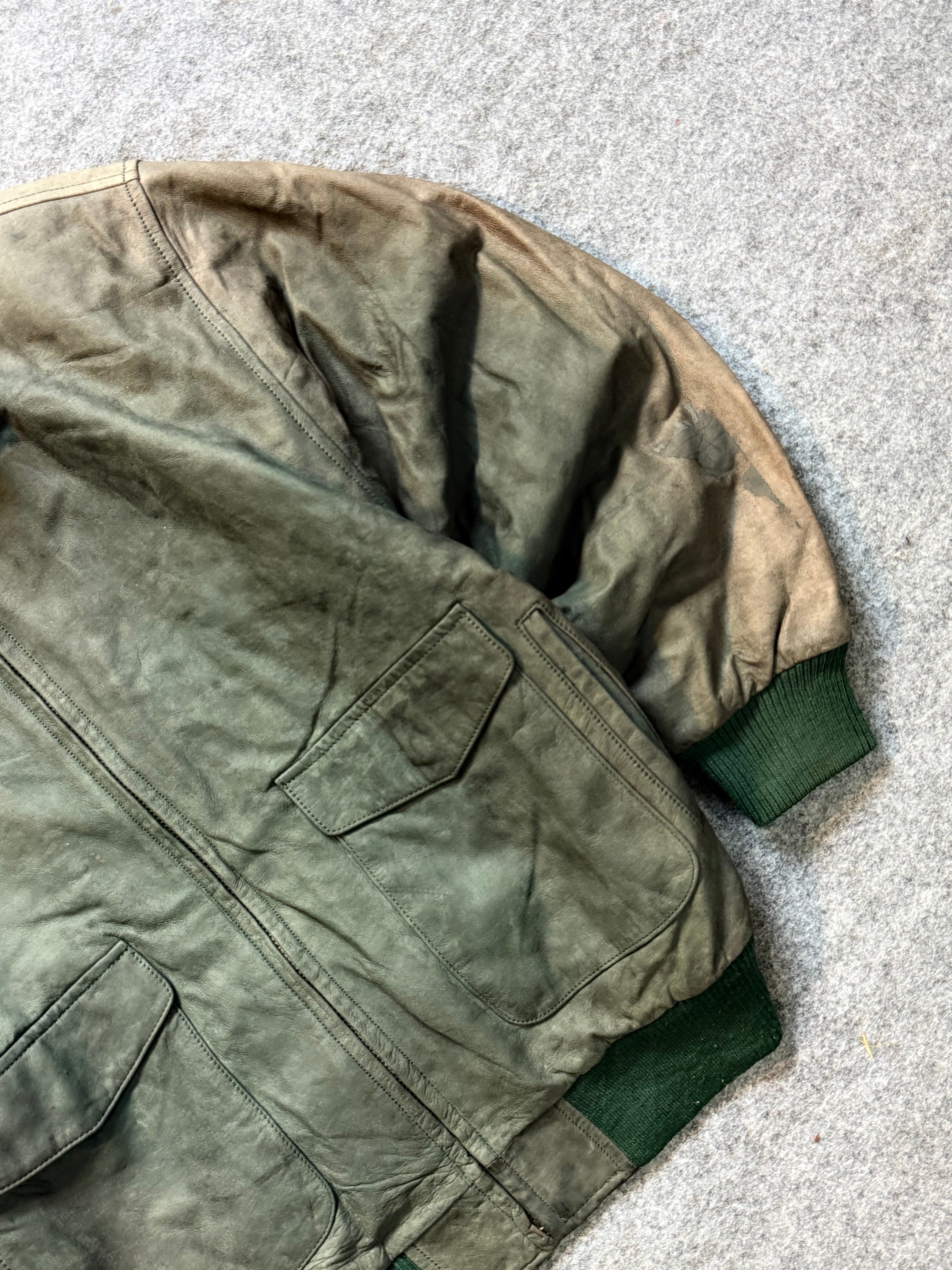 Bomber leather jacket(M/L/XL)