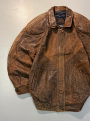 Bomber leather jacket(M/L)