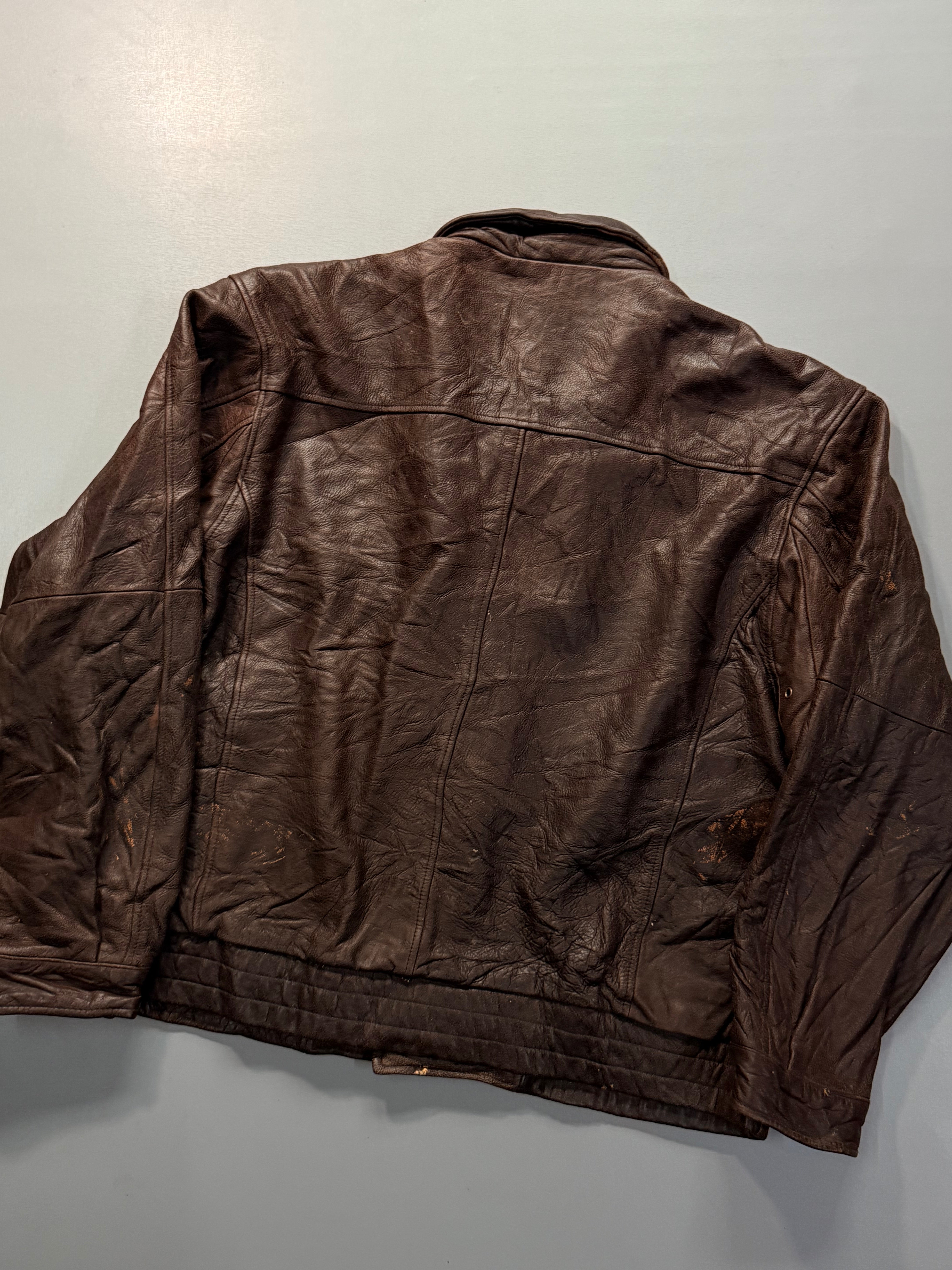 Bomber leather jacket