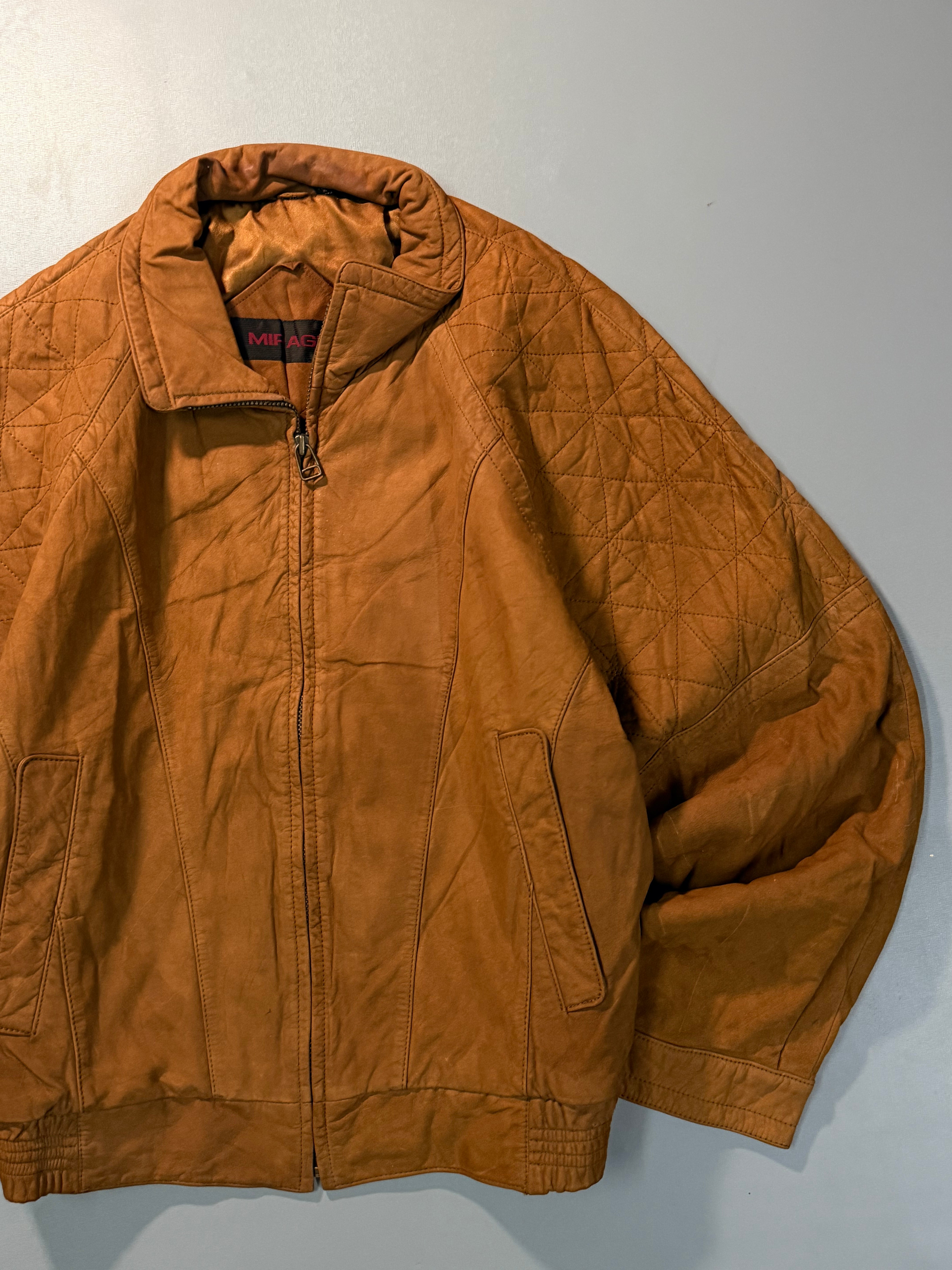 Bomber leather jacket(M/L)