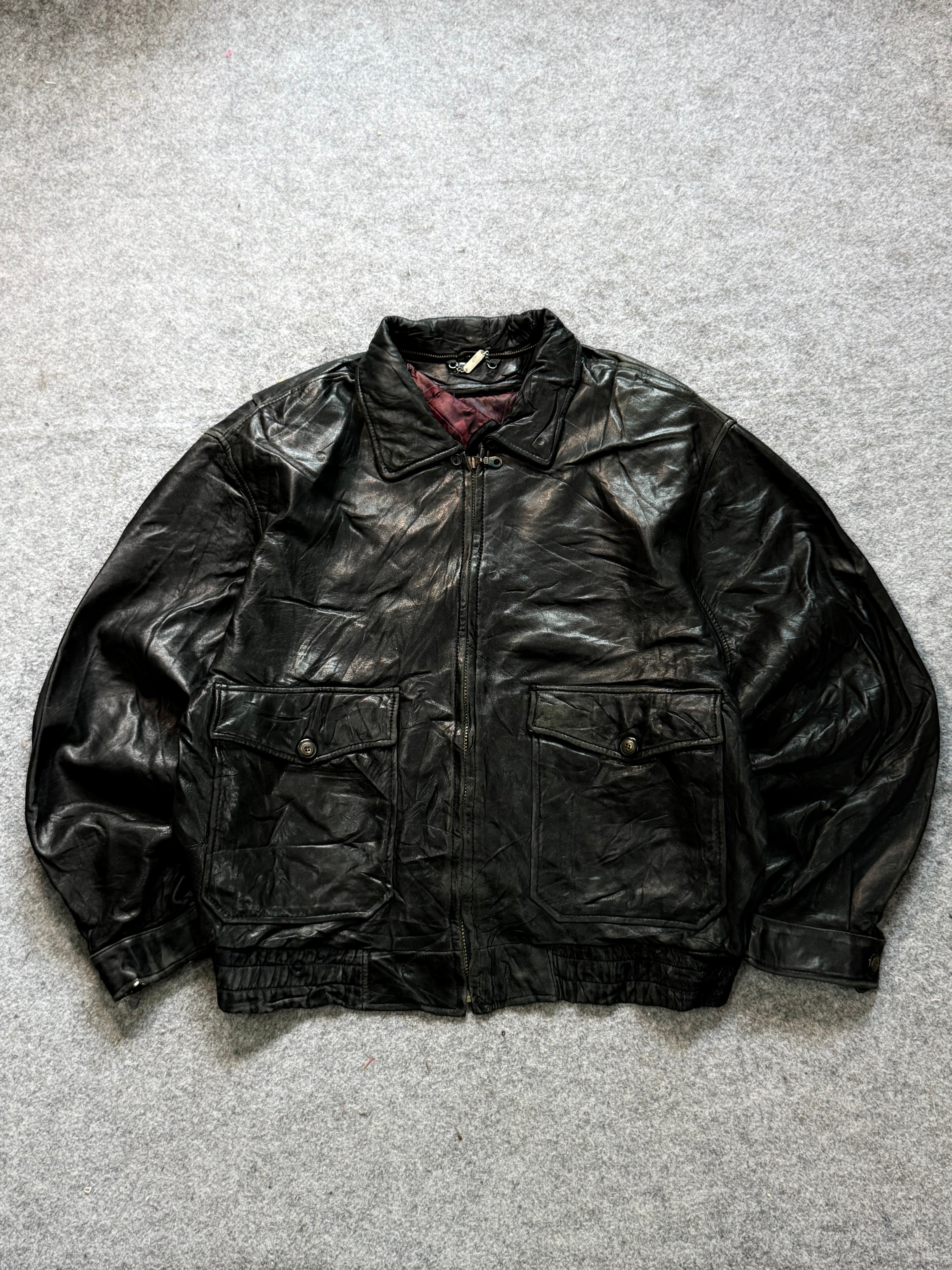 Bomber leather jacket(M/L/XL)