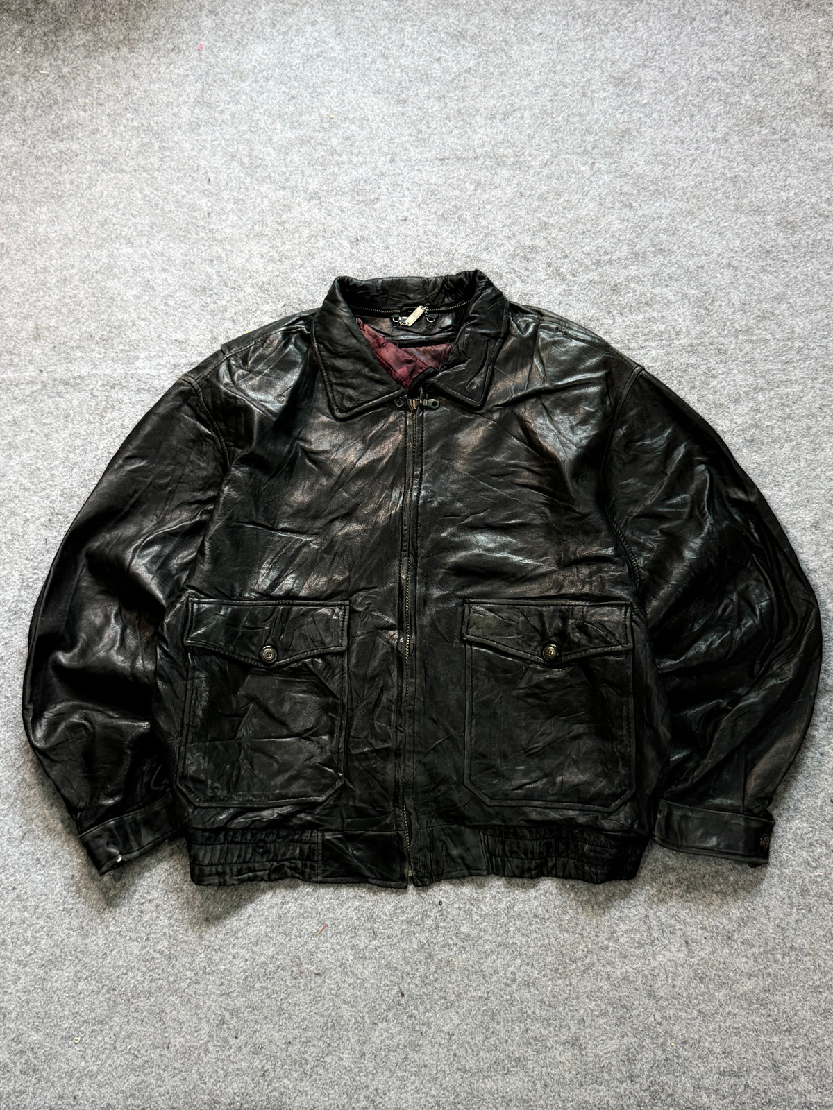 Bomber leather jacket(M/L/XL)