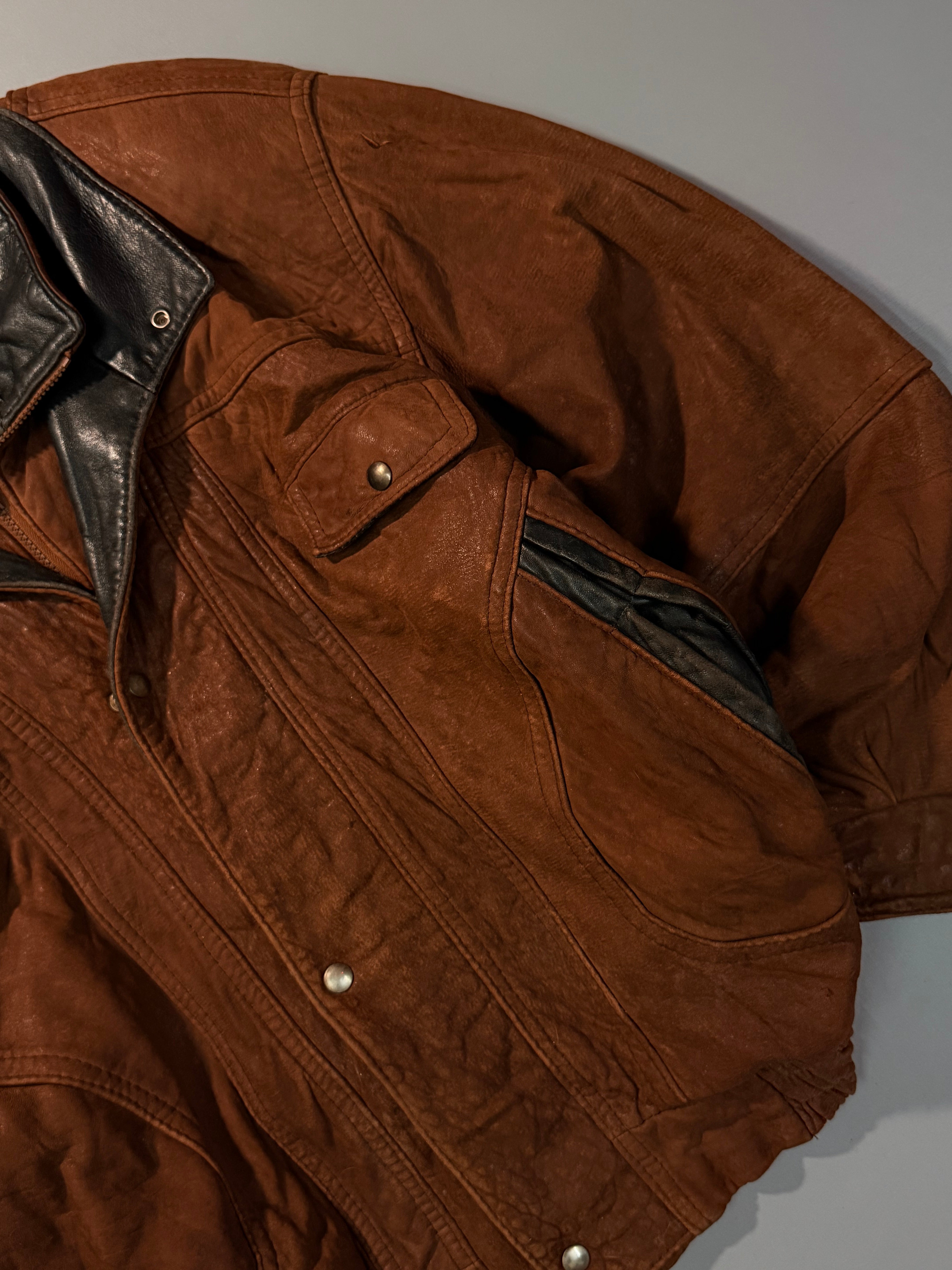 Bomber leather jacket(XL/2XL)