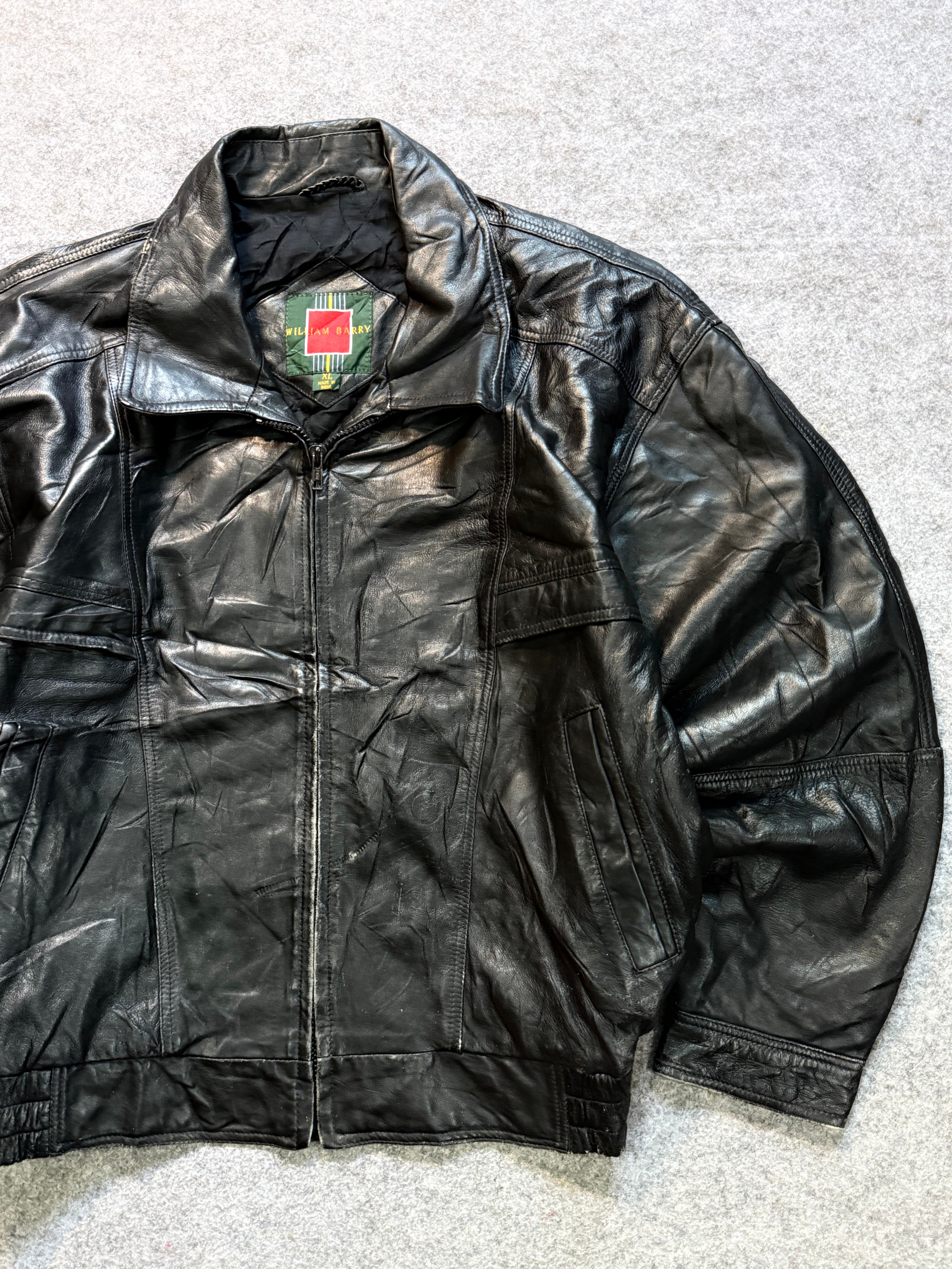 Bomber leather jacket(M/L)