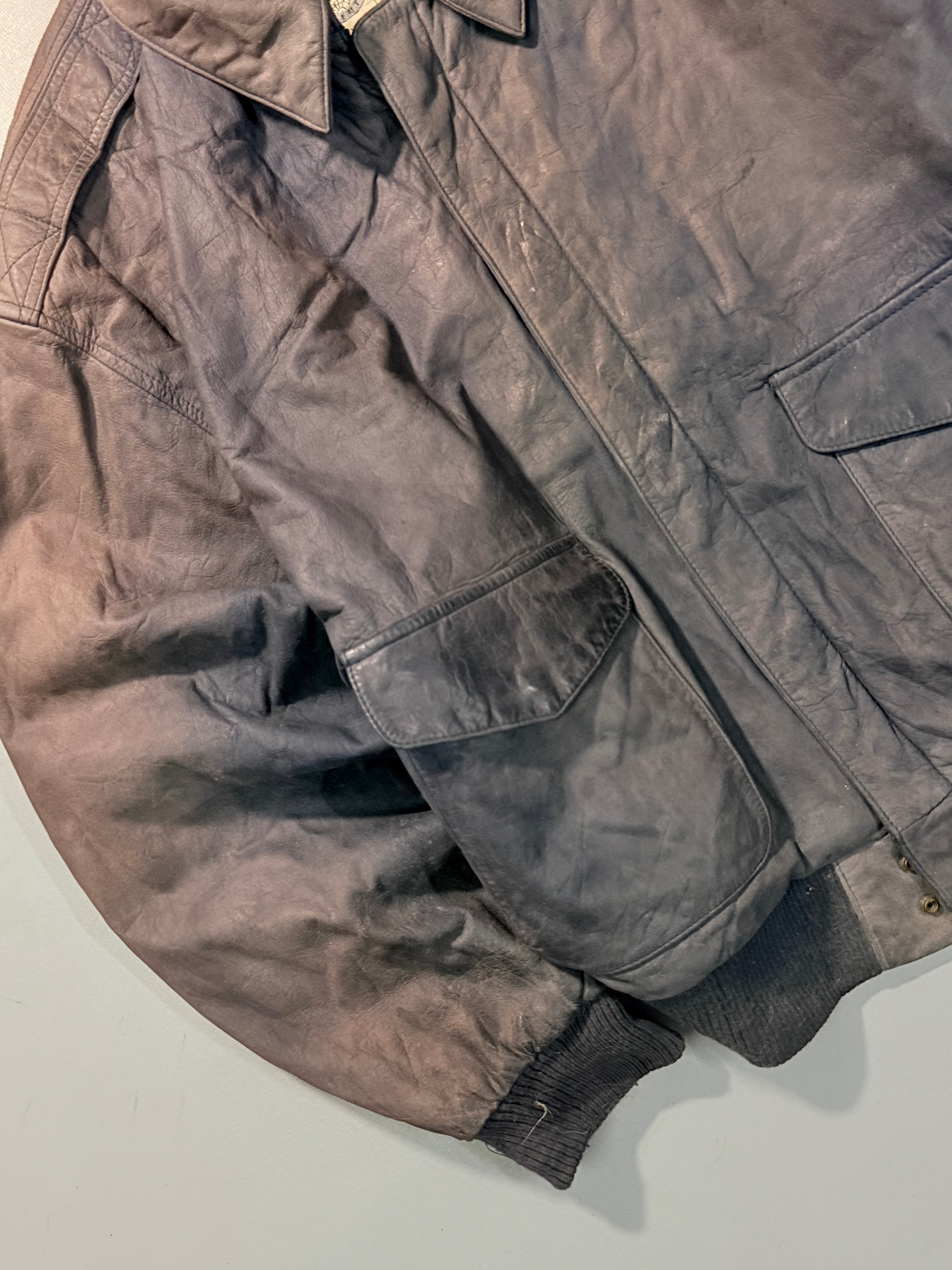Bomber leather jacket(M/L)