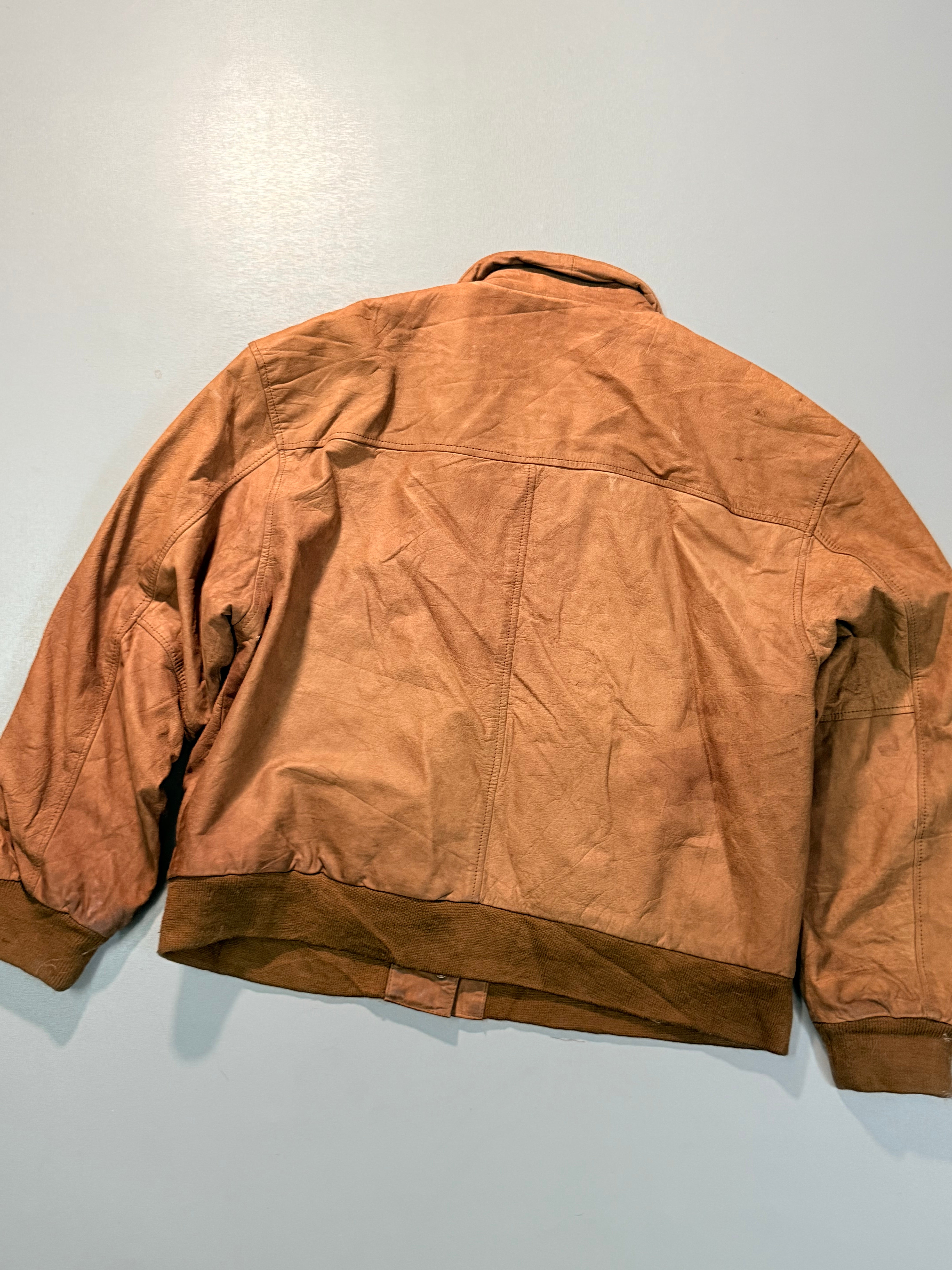 Bomber leather jacket(M/L)
