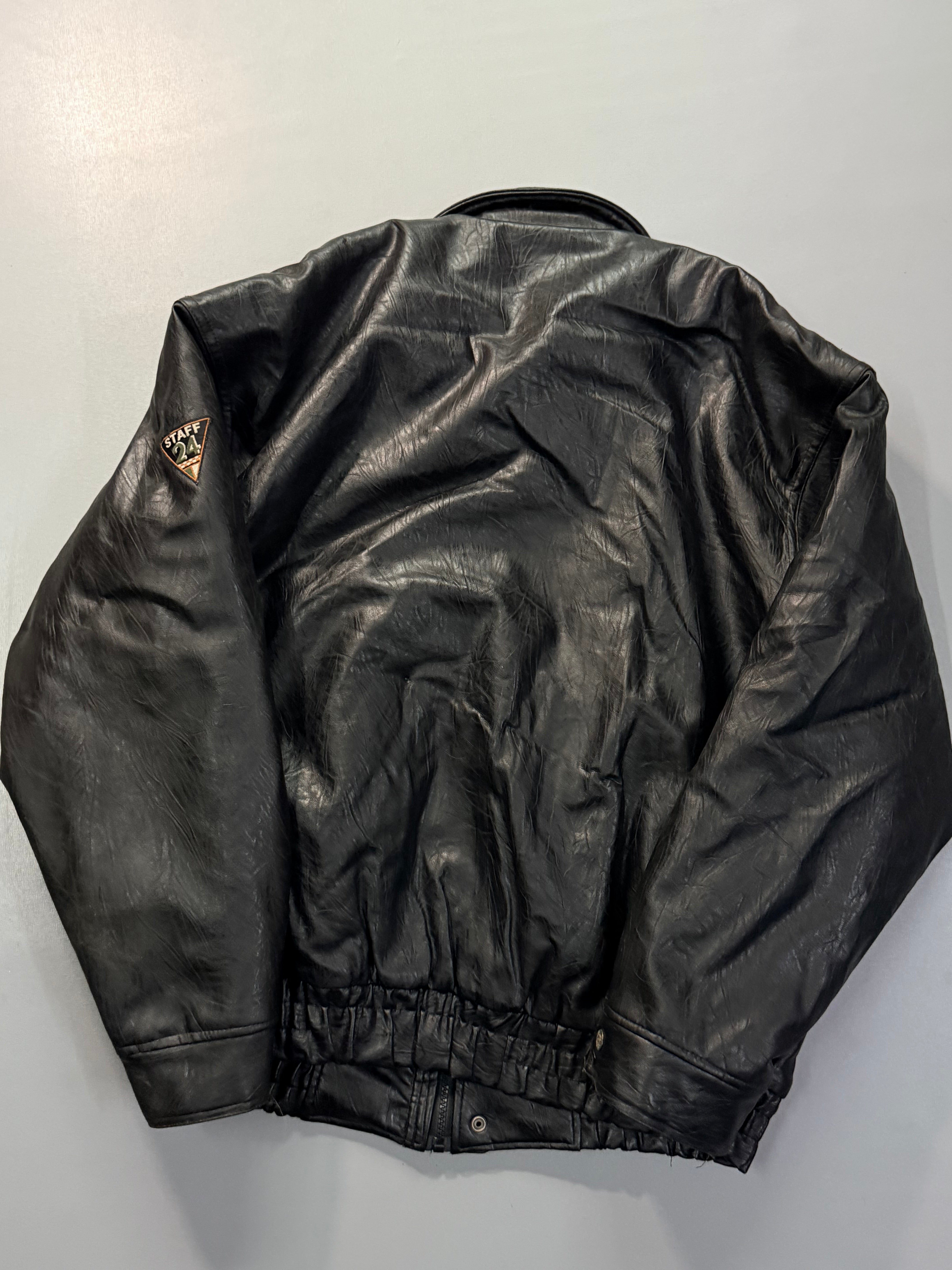 Bomber leather jacket(M/L)