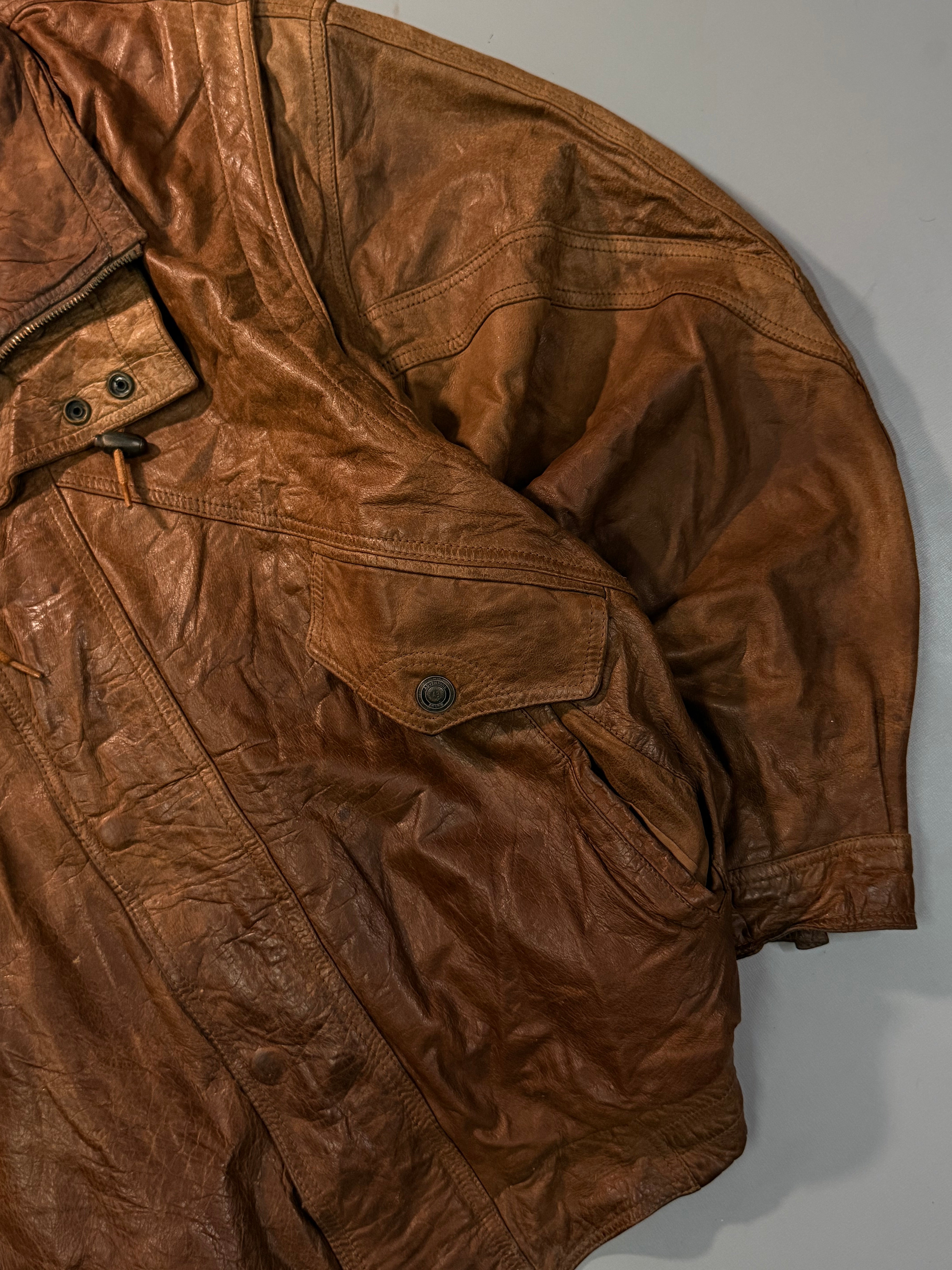 Bomber leather jacket(L/XL)